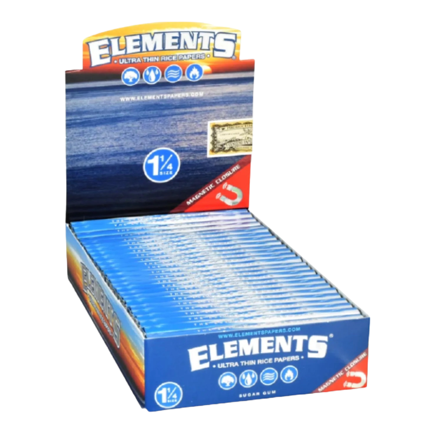 collection of elements rice rolling papers