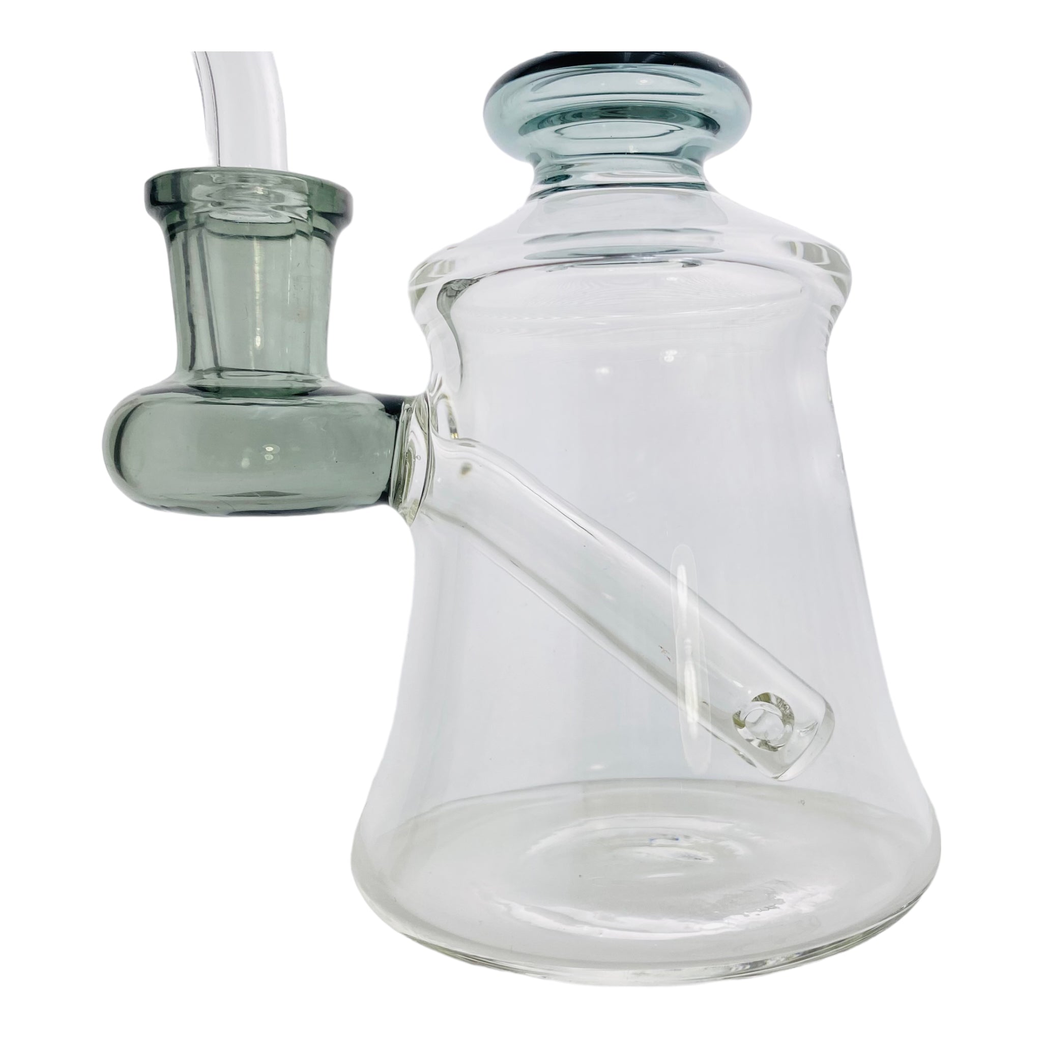 Shadow Black Glass Dab Rig Mini Tube Banger Hanger