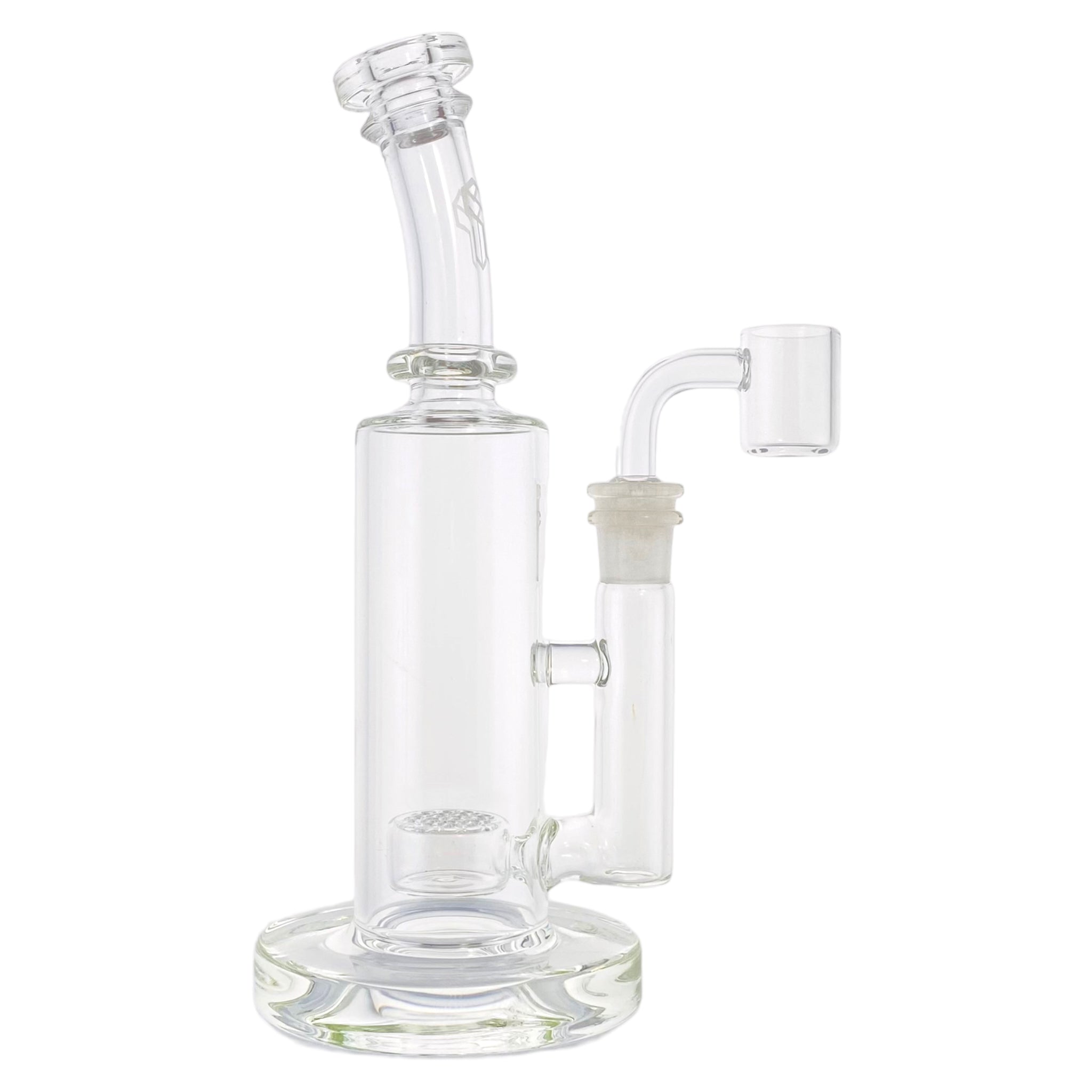 Deluxe Glass - Clear Dab Rig With Seed of Life Percolator