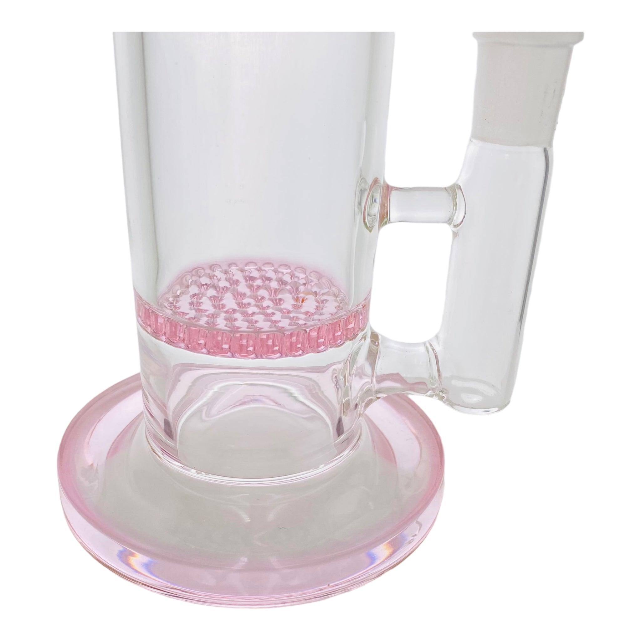 9 Inch Pink Honeycomb Perc Dab Rig