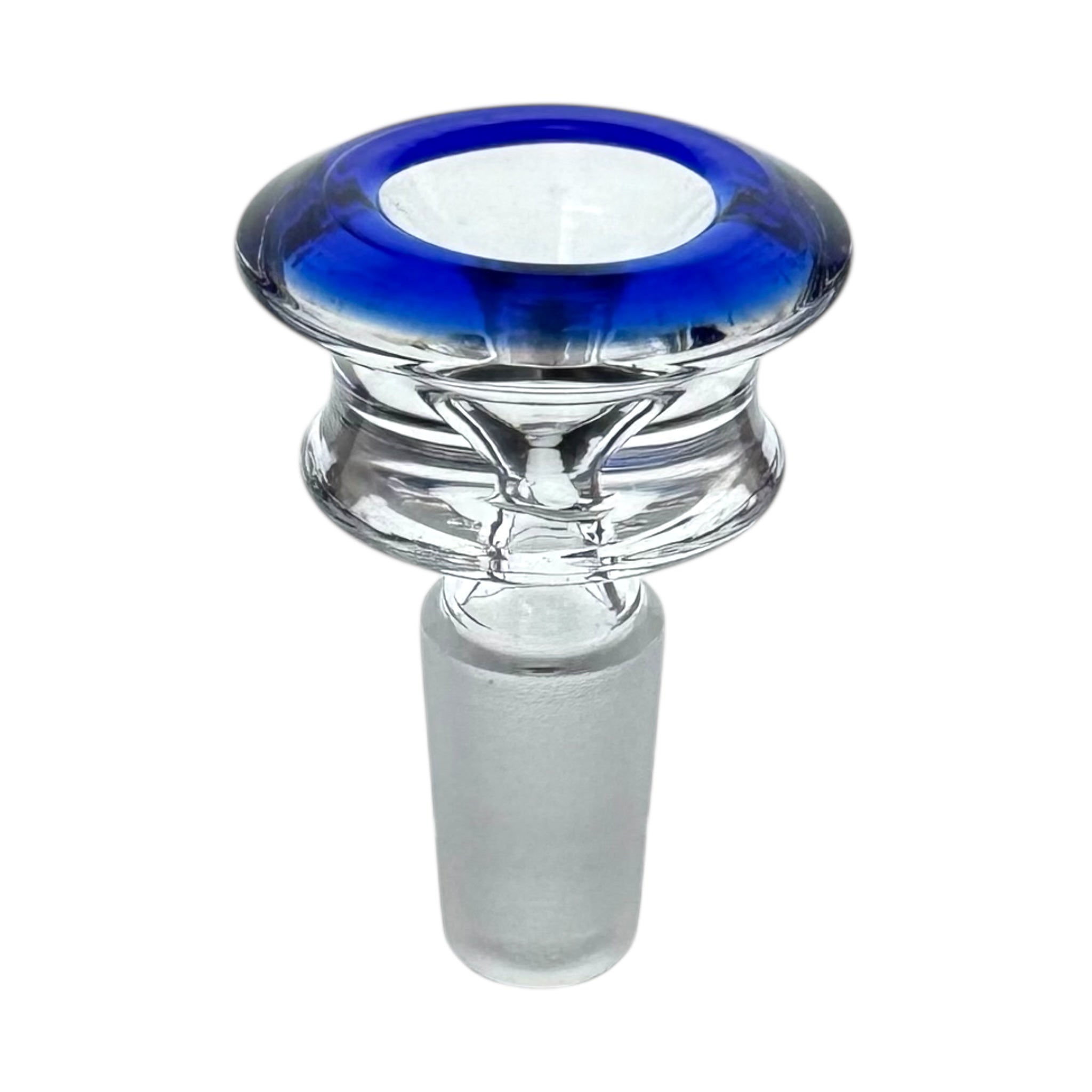 14mm Flower Bong Bowl Slide Double Edge Bong Bowl Piece Blue