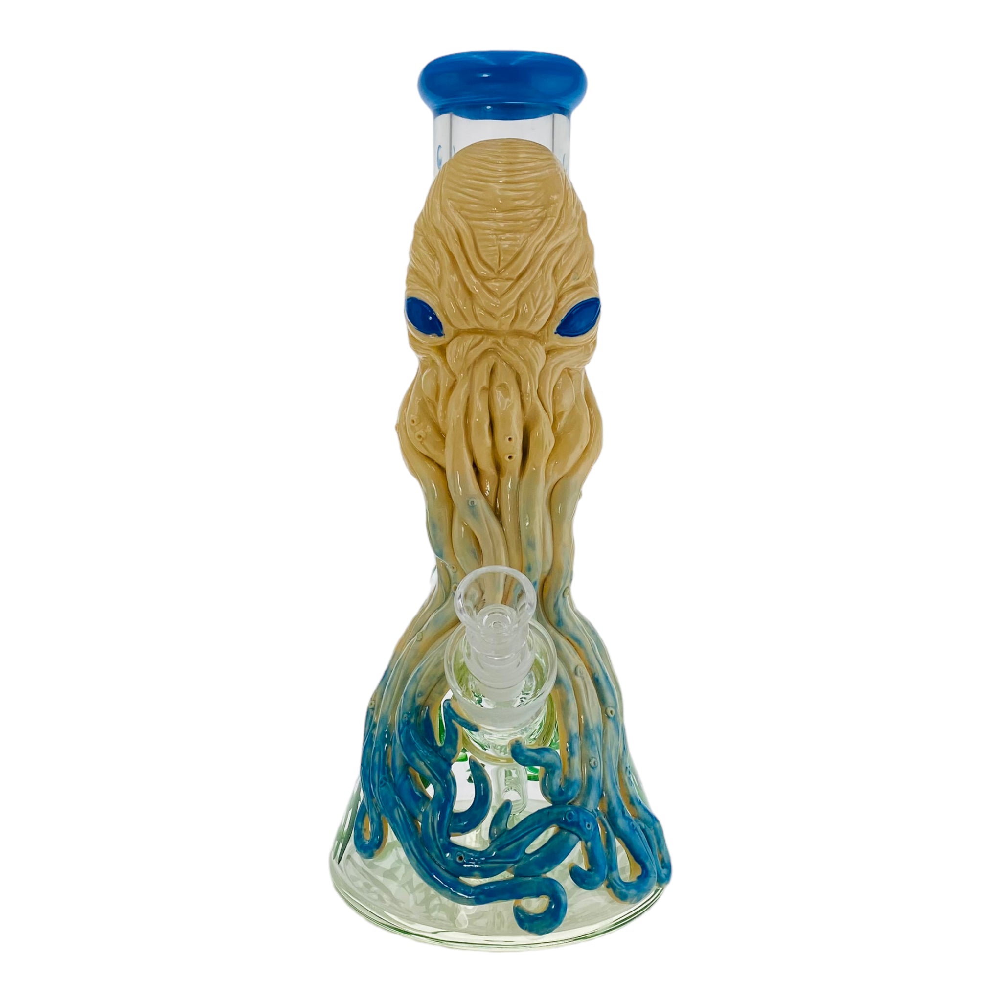 12 Inch Octopus Face Beaker Bong With Blue Mouthpiece anime and character bong