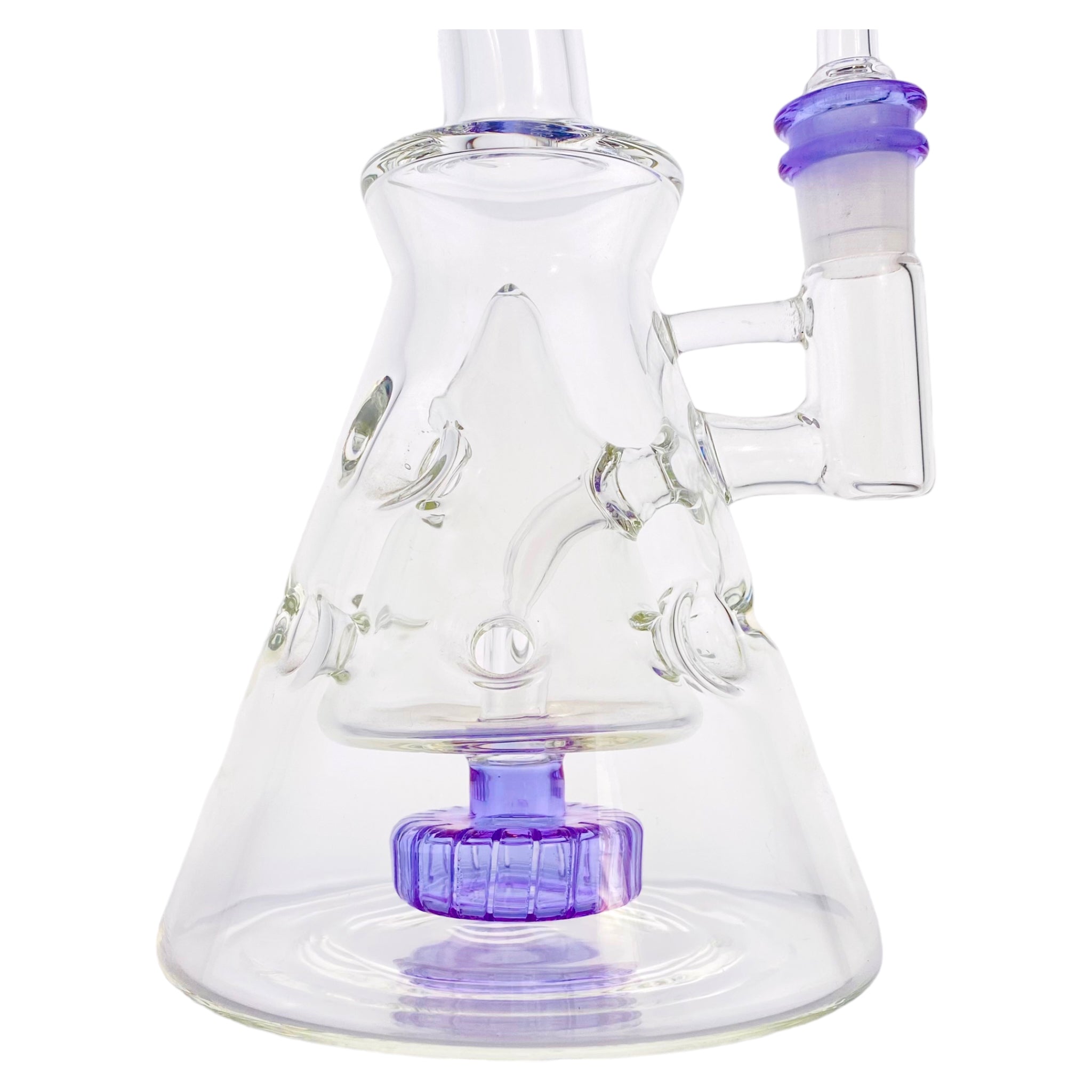 Deluxe Glass - Purple Fab Beaker Base Dab Rig With Banger Hanger 14mm Fitting