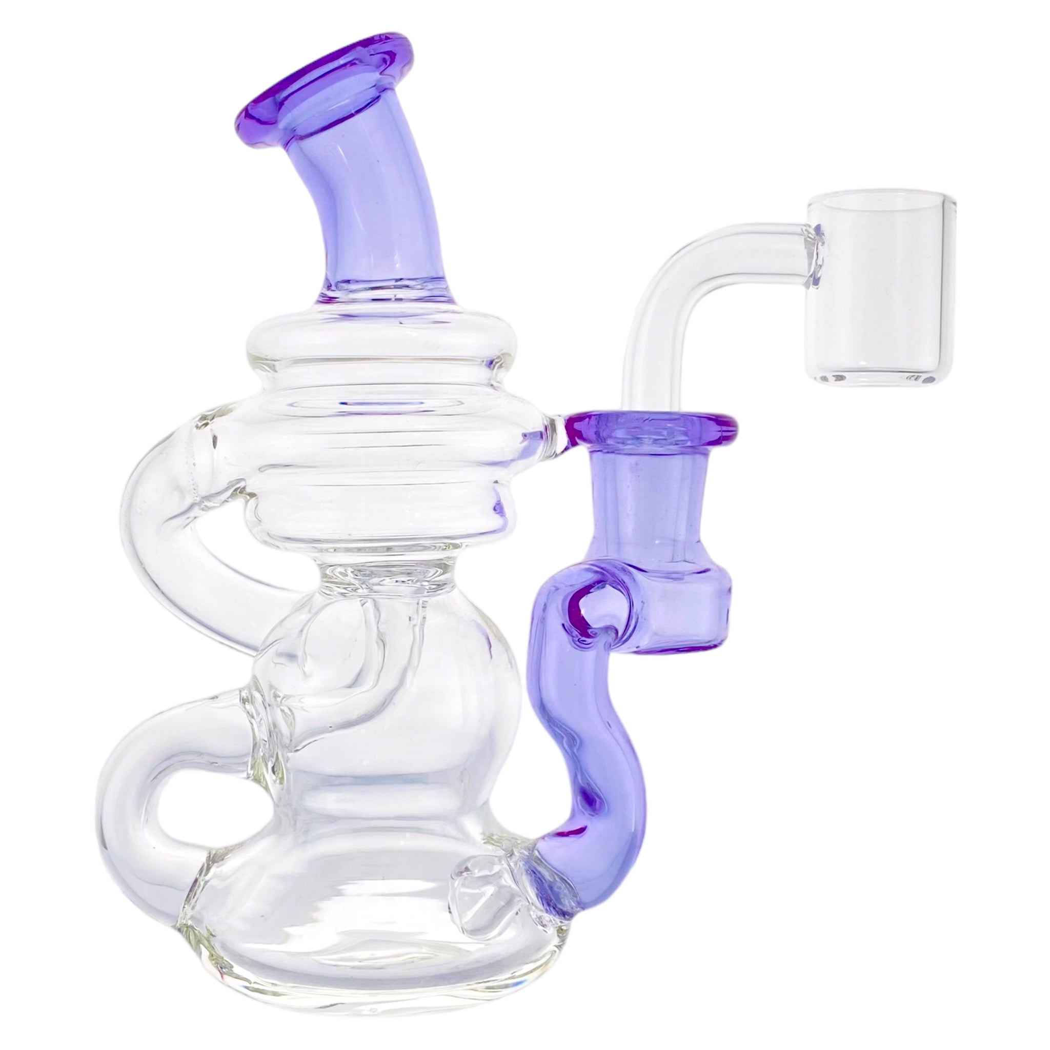 Mini Recyler Dab Rig With Purple Tubing