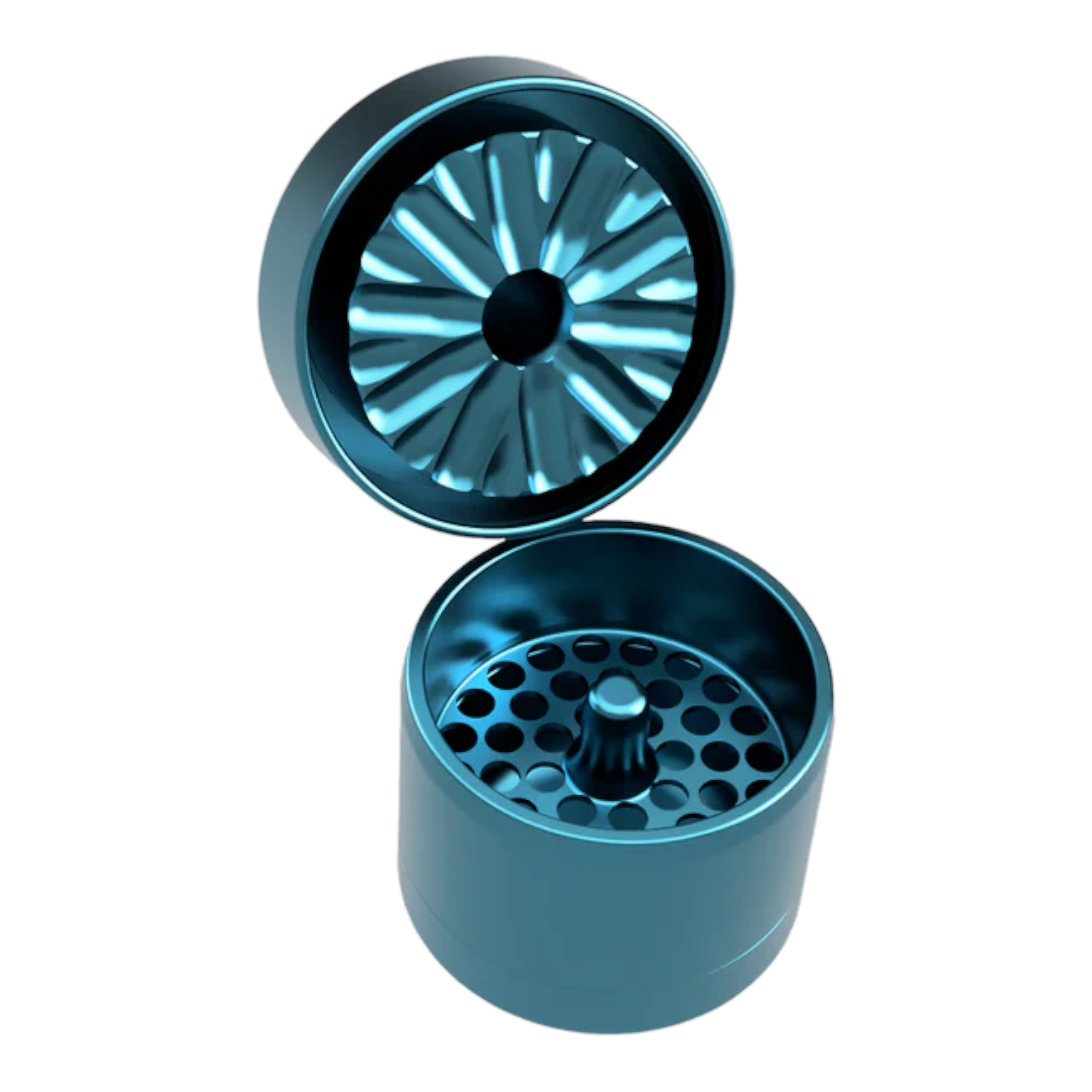 blue Flower Mill - Mini Aluminum 3 Piece Herb Grinder