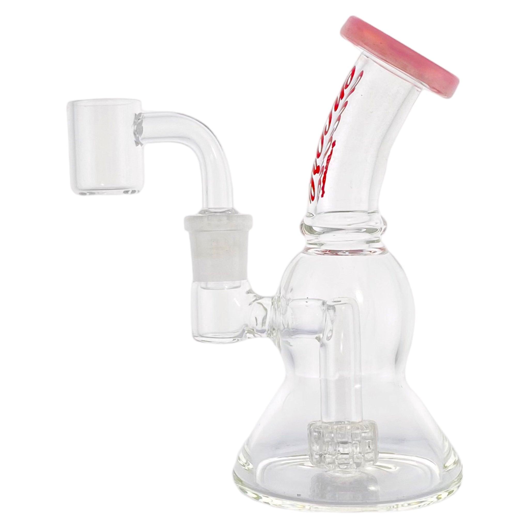 Encore Glass - Mini Dab Rig With Pink Color Lip