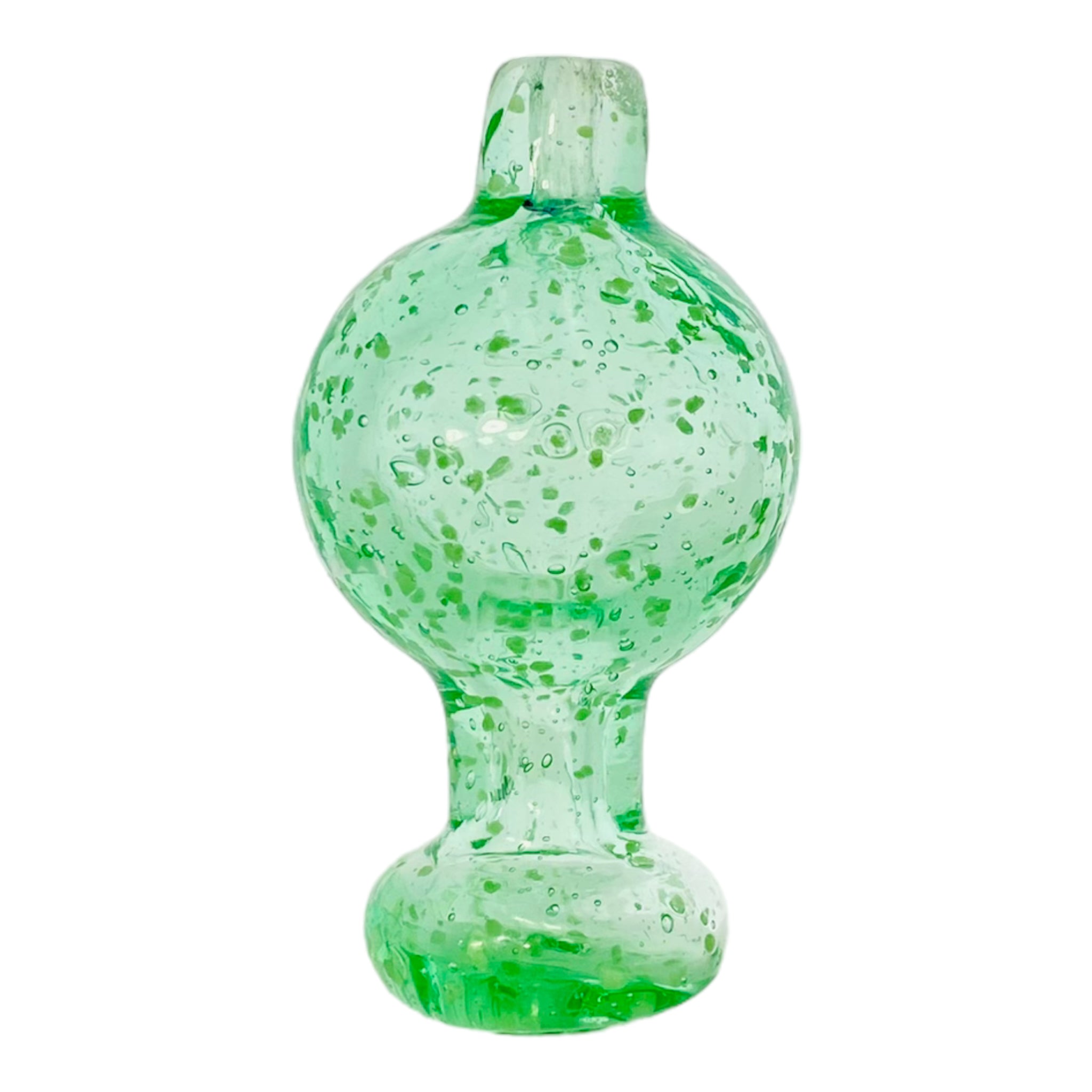 Frosted Green Glass Bubble Carb Cap