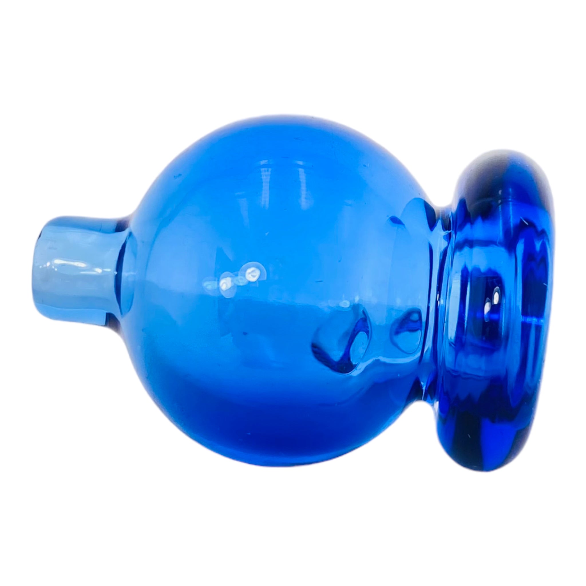 Large Cobalt Blue Glass Bubble Carb Cap