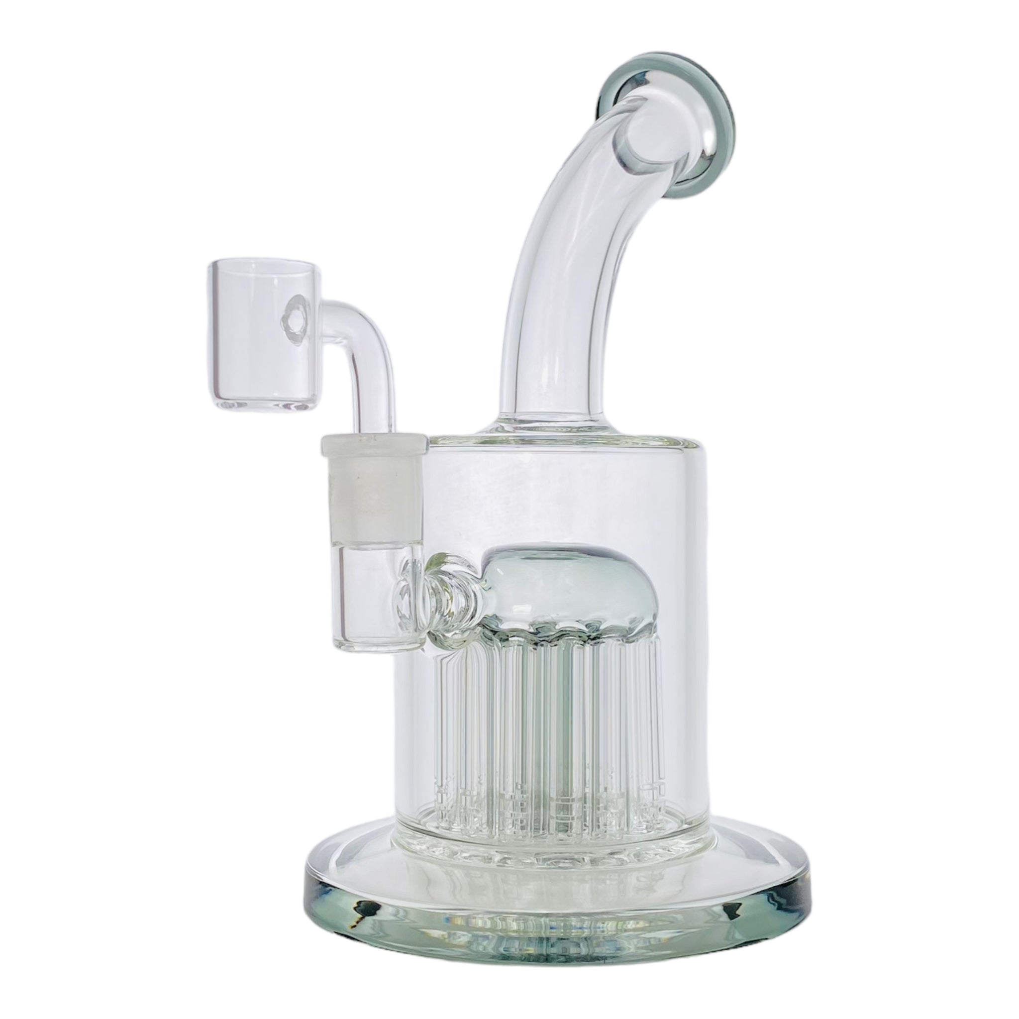 Shadow Black Glass Dab Rig With 20 Arm Tree Perc