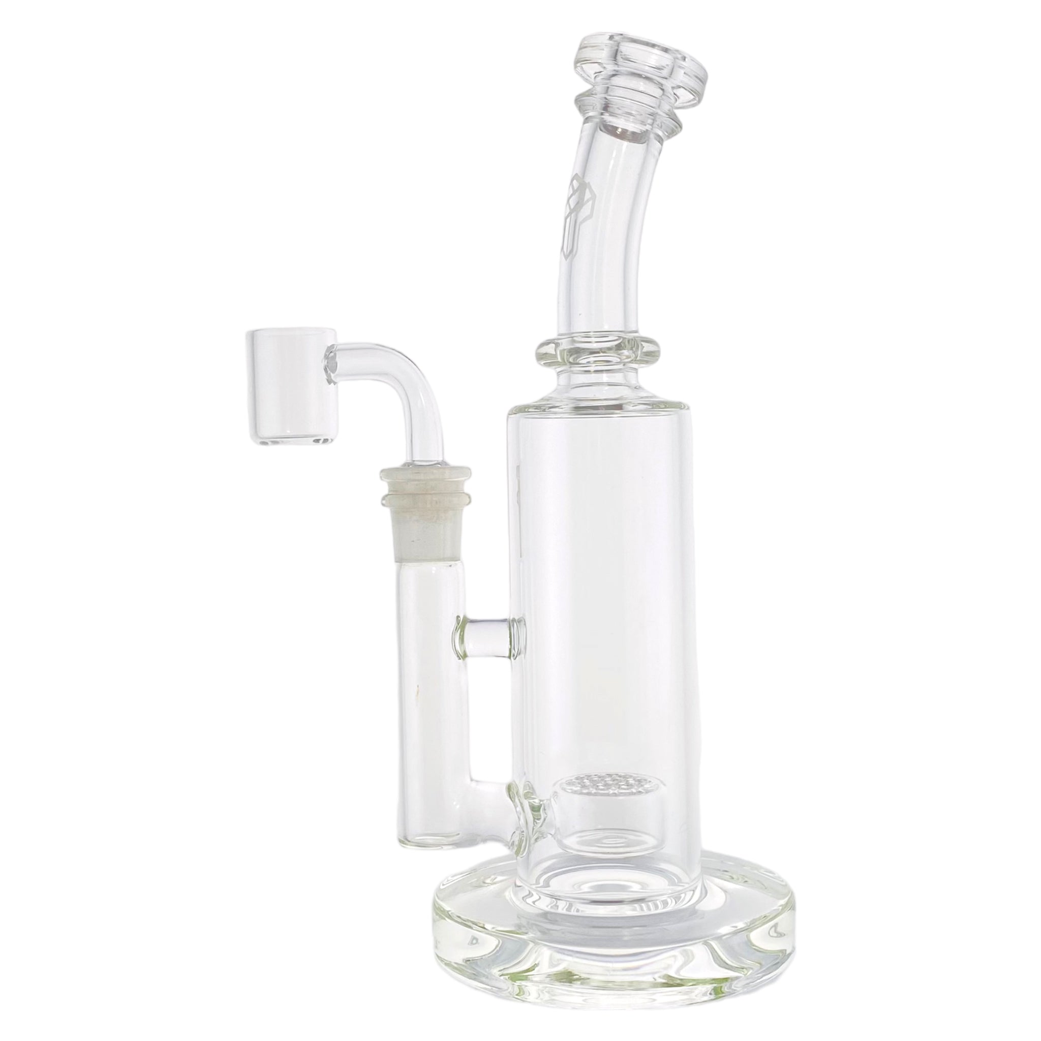 Deluxe Glass - Clear Dab Rig With Seed of Life Percolator