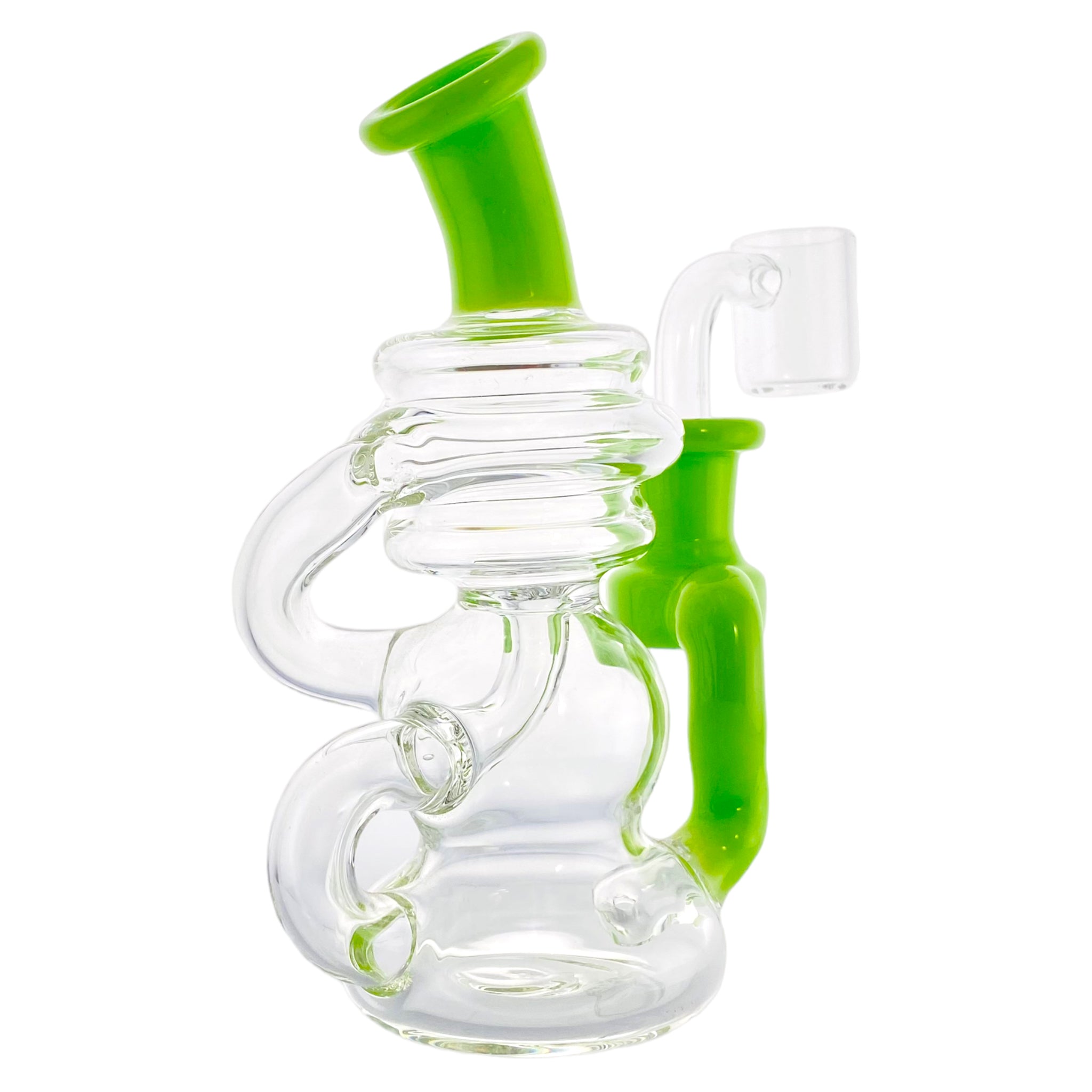 Mini Recyler Dab Rig Sylme Green Tubing