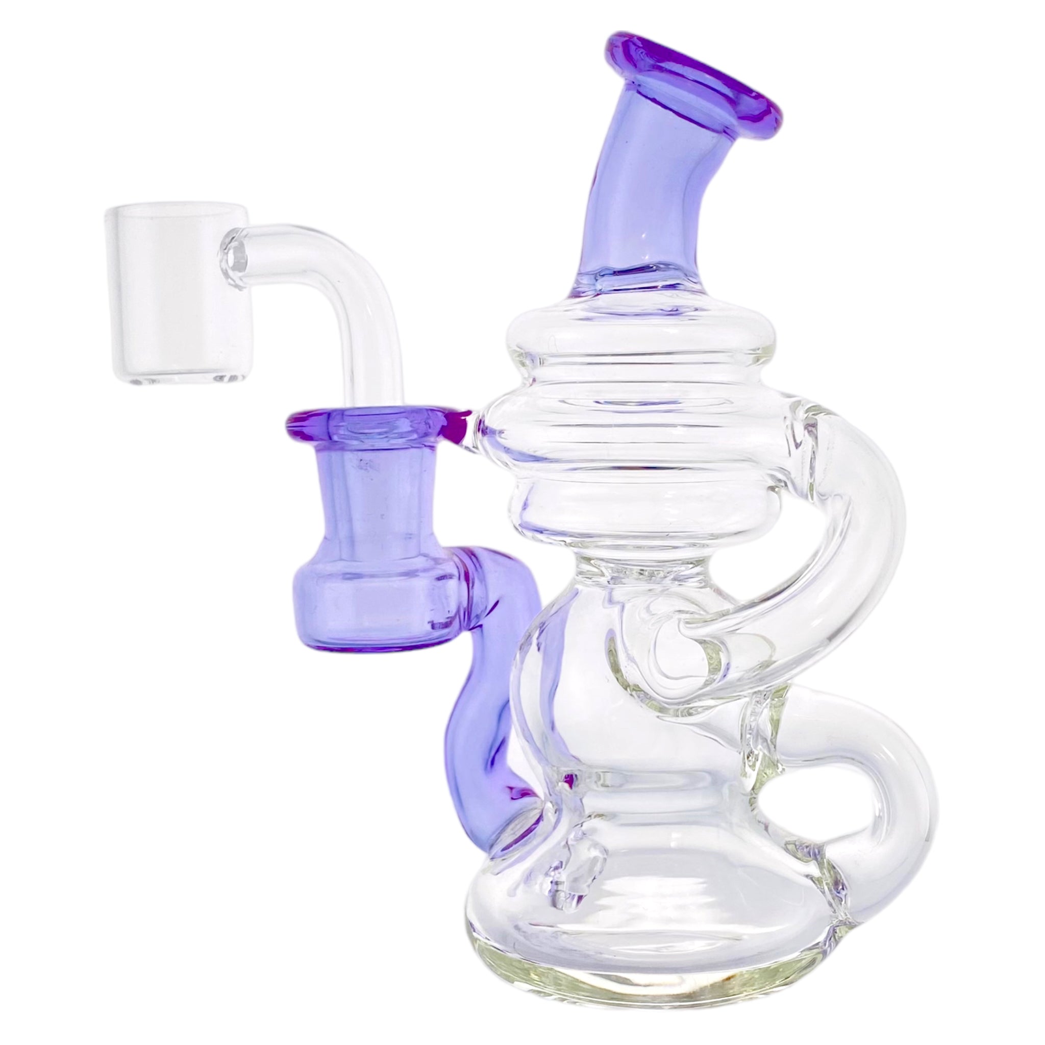 Mini Recyler Dab Rig With Purple Tubing