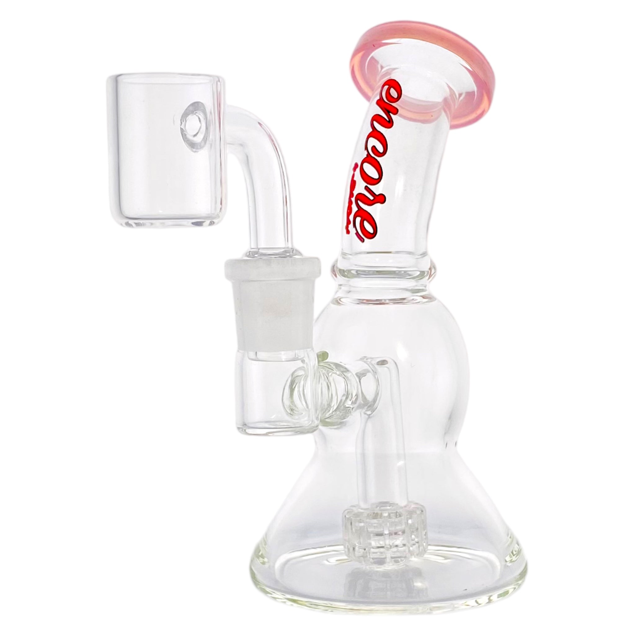 Encore Glass - Mini Dab Rig With Pink Color Lip