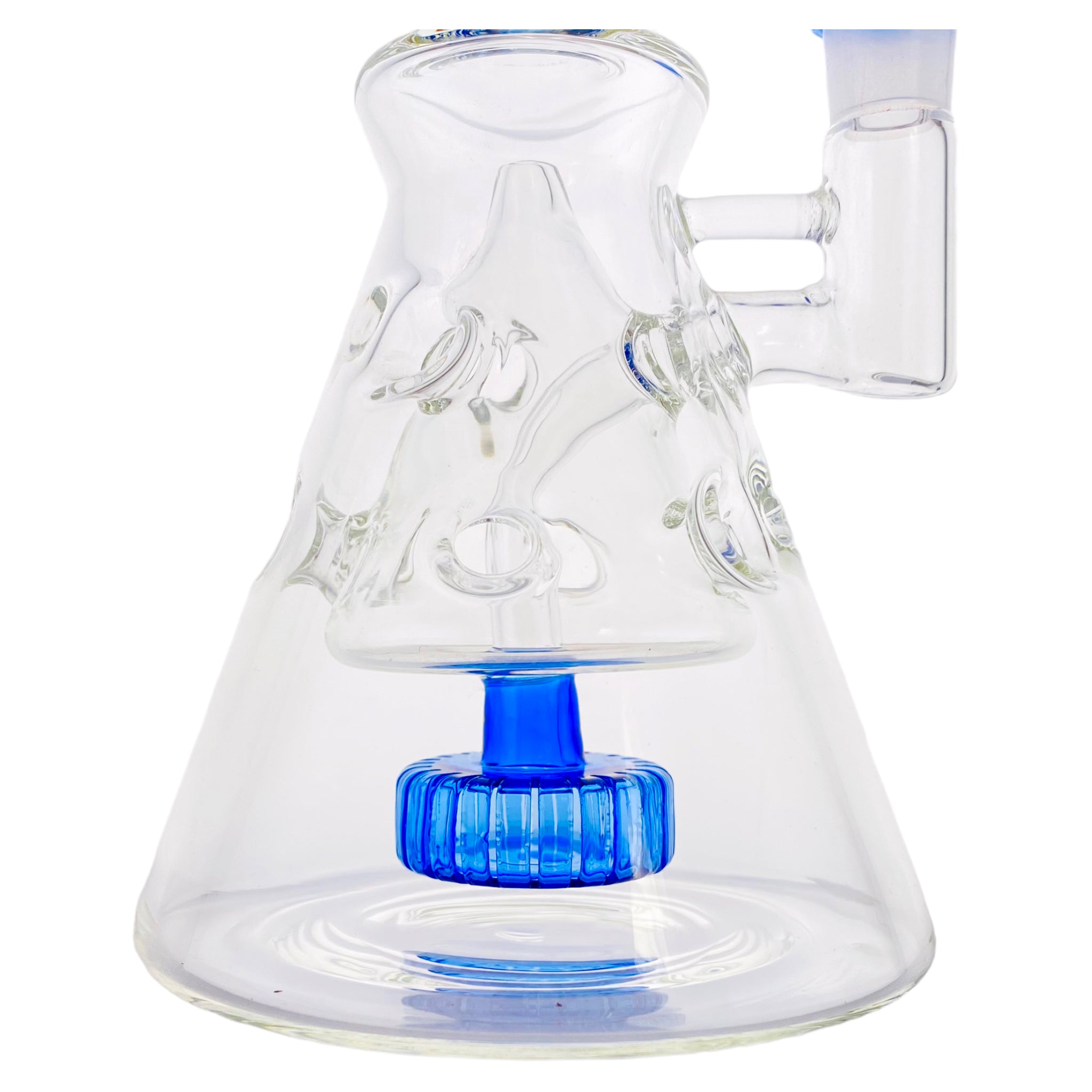 Deluxe Glass - Blue Fab Beaker Base Dab Rig With Banger Hanger 14mm Fitting