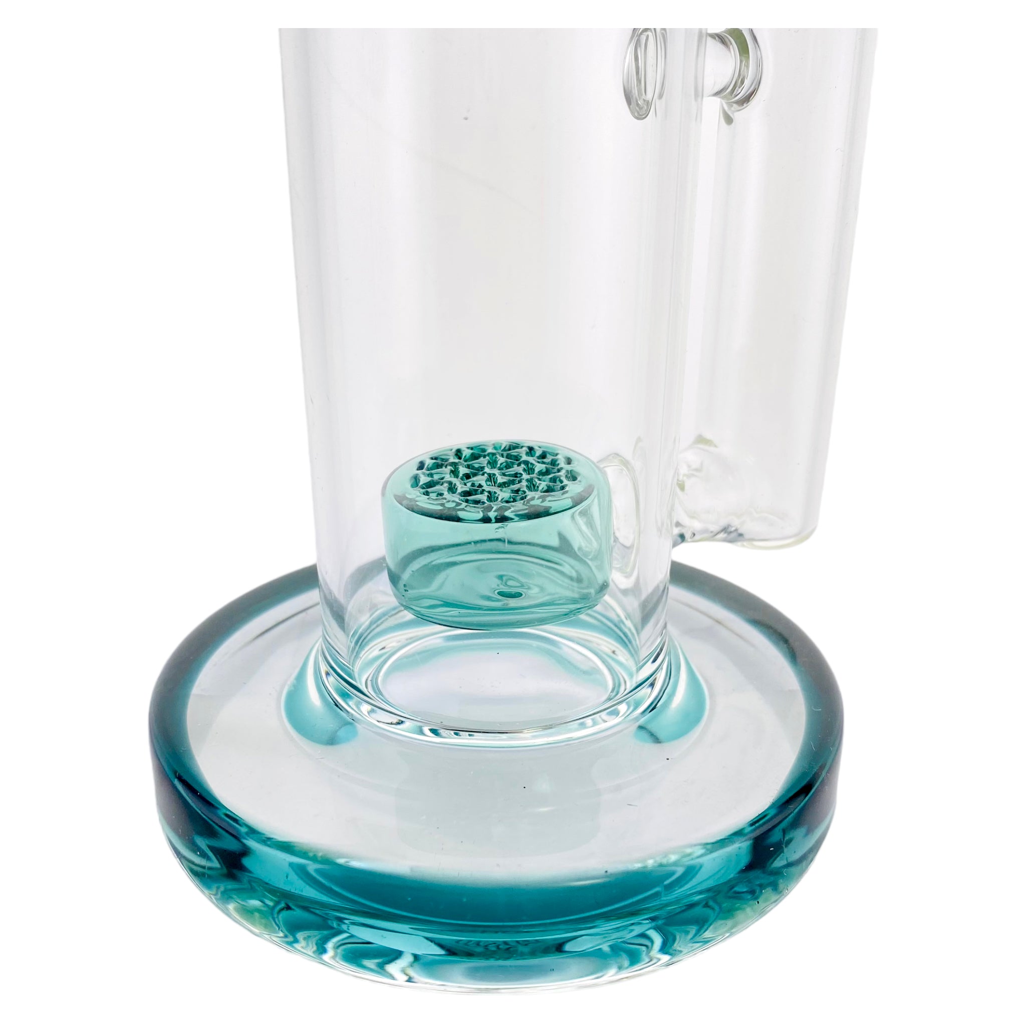 Deluxe Glass - Dab Rig with Seed of Life Percolator Lake Green