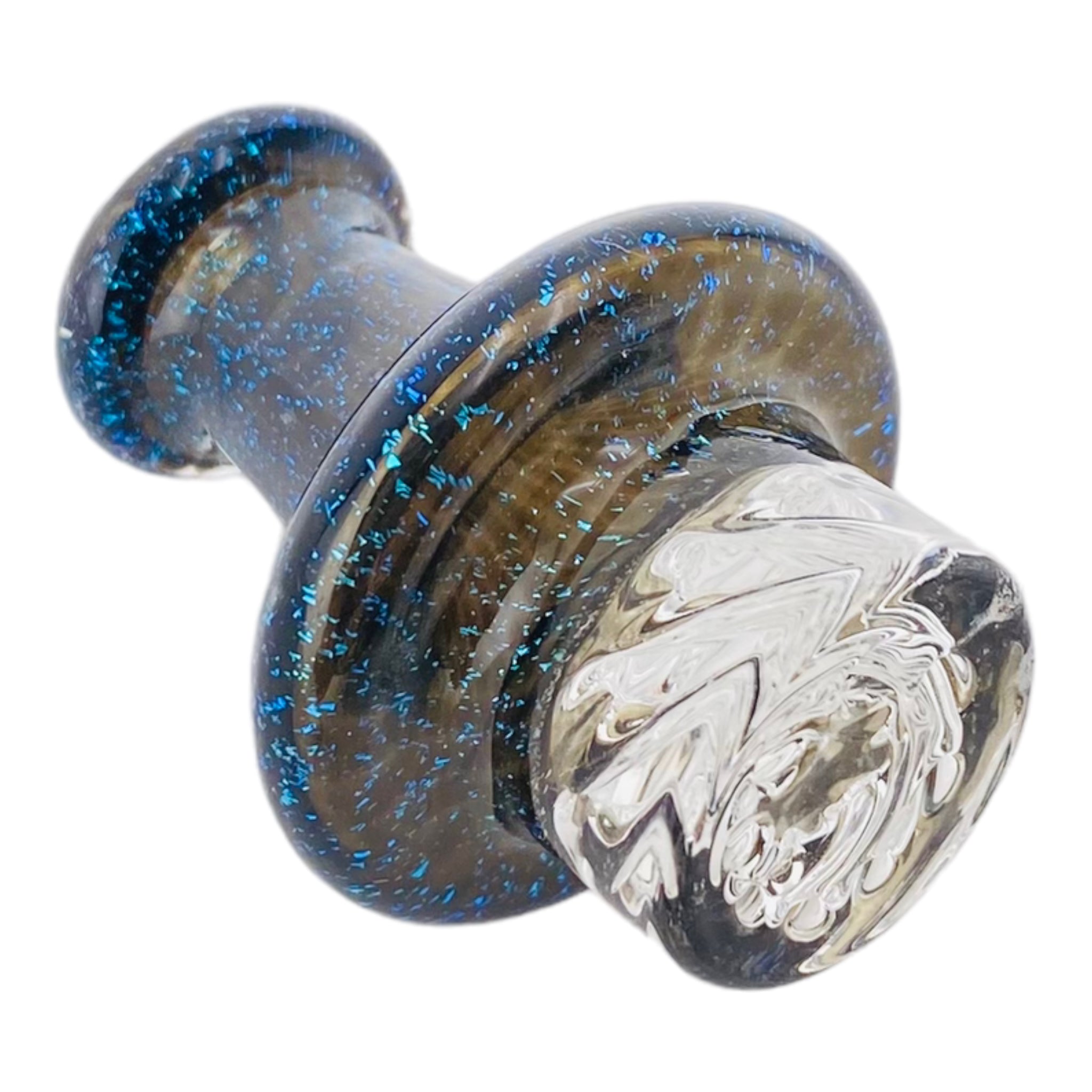 Black With Dichro Glass Spinner Carb Cap With Directional Airflow