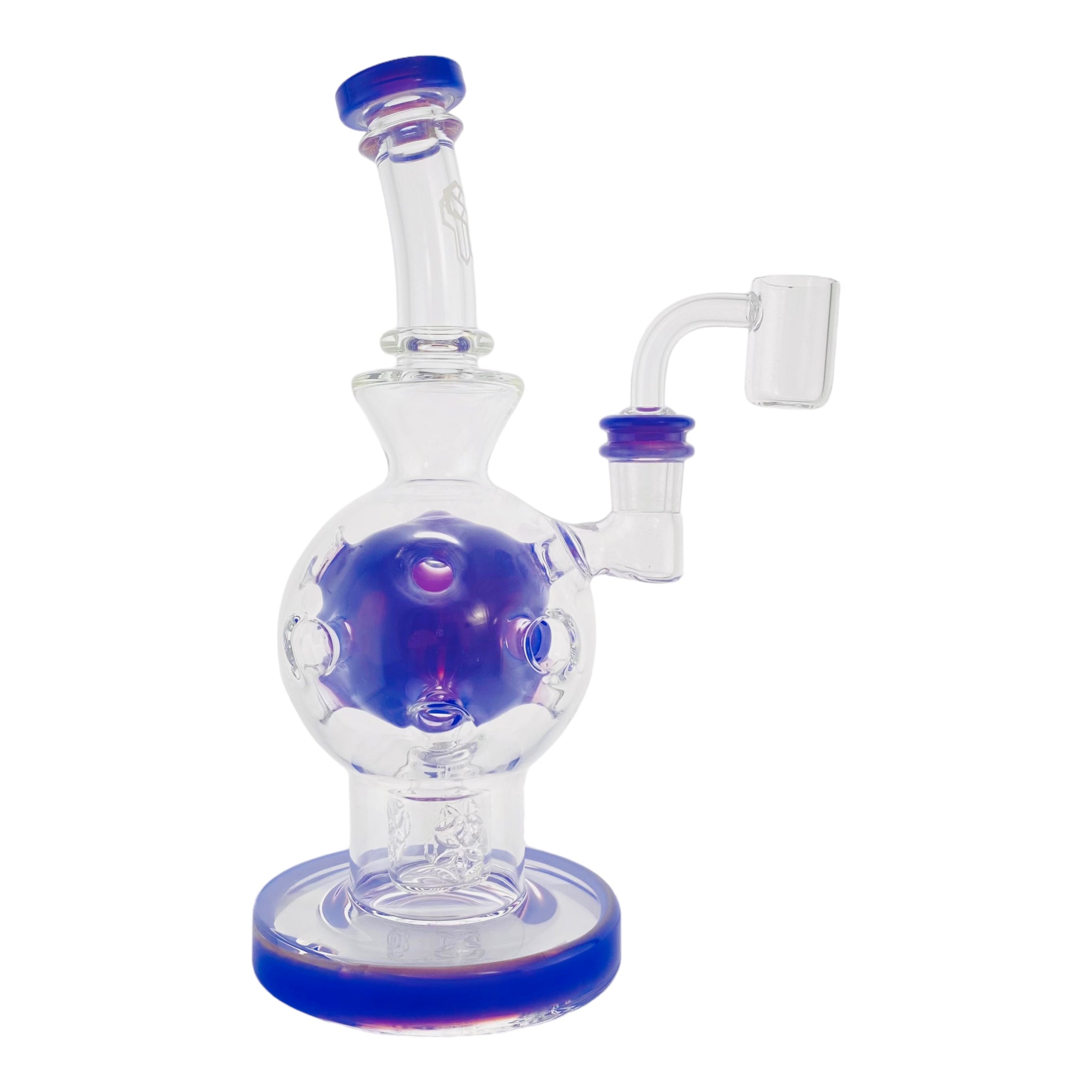 Deluxe Glass - Purple Fab Egg Dab Rig With Seed Of Life Perc