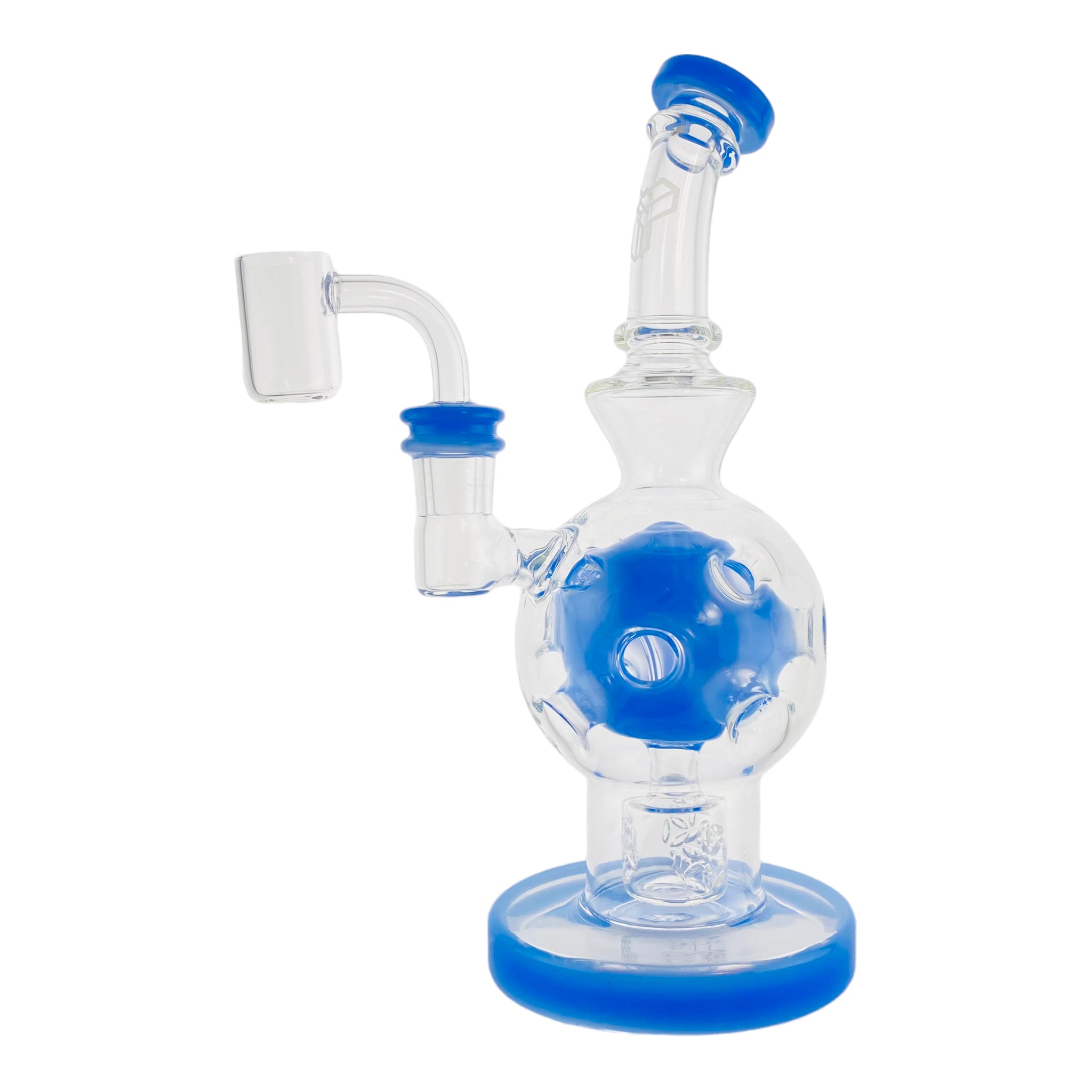 Deluxe Glass - Baby Blue Fab Egg Dab Rig With Seed Of Life Perc