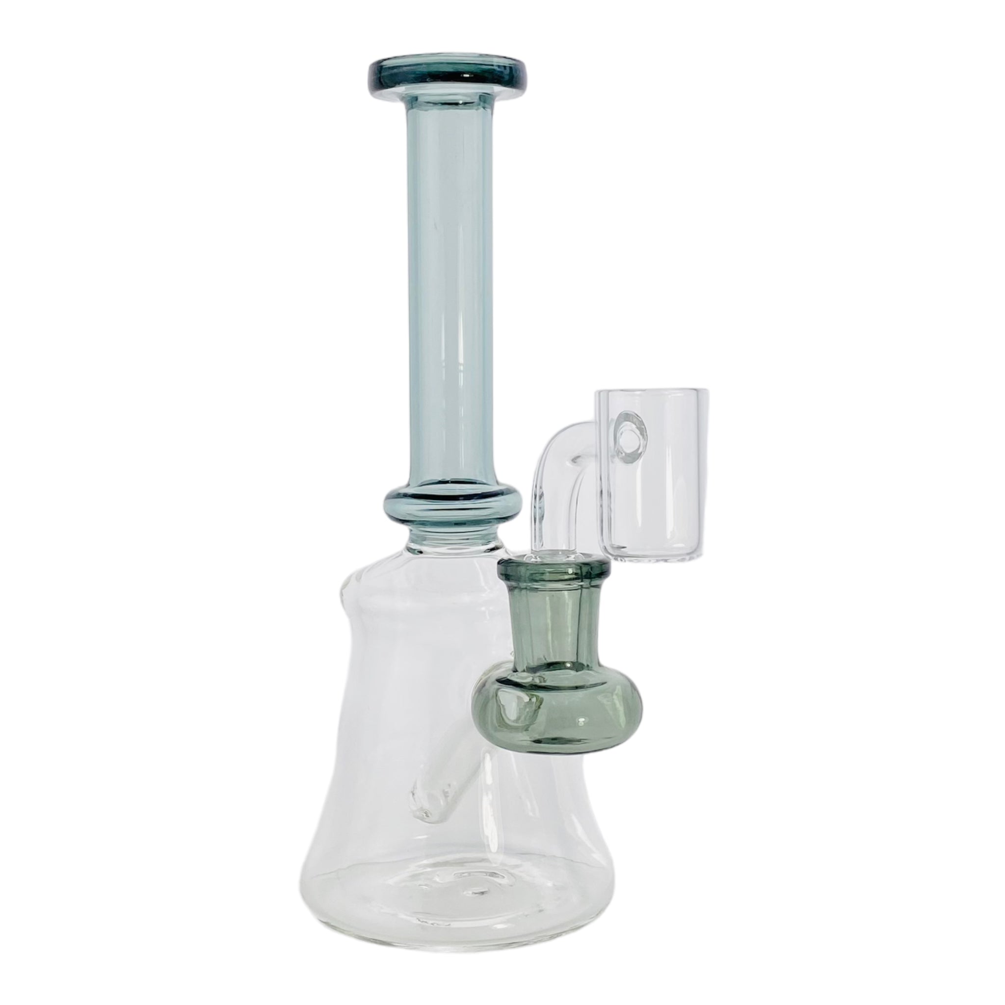 Shadow Black Glass Dab Rig Mini Tube Banger Hanger