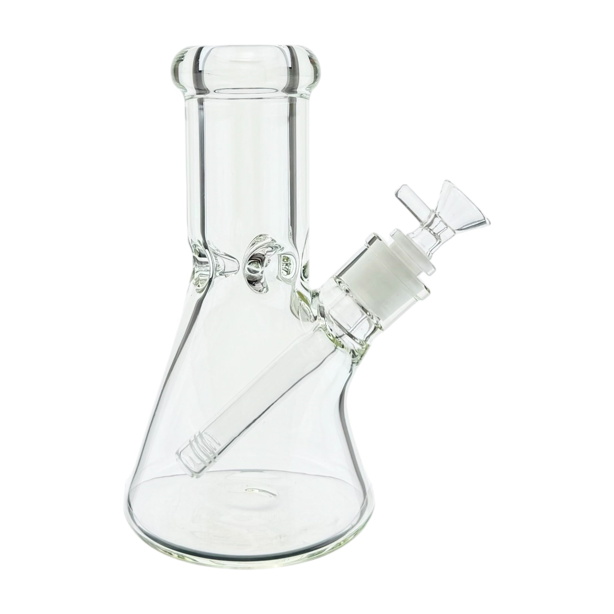8 Inch tall 9mm Thick Clear Glass Bong
