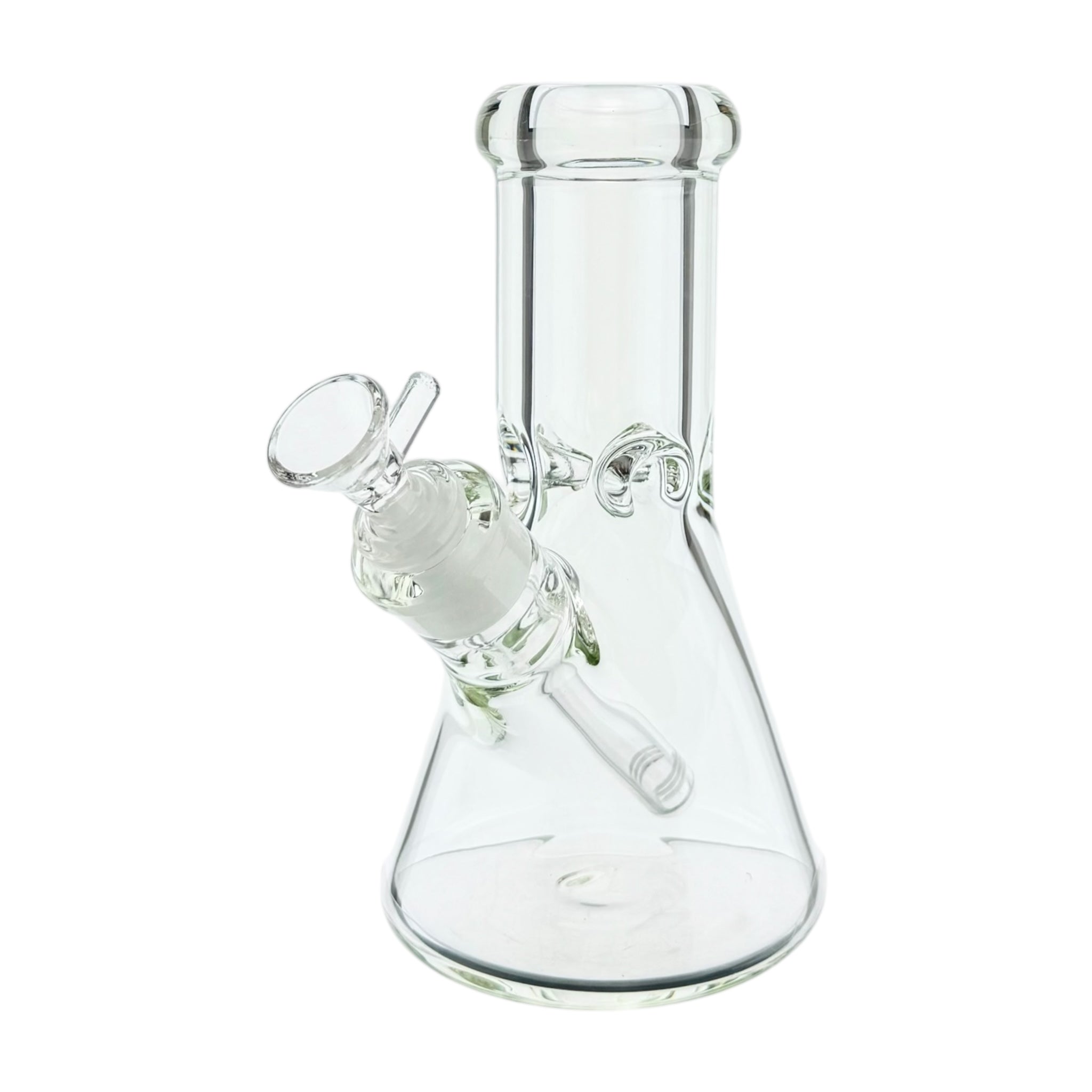 8 Inch tall 9mm Thick Clear Glass Bong
