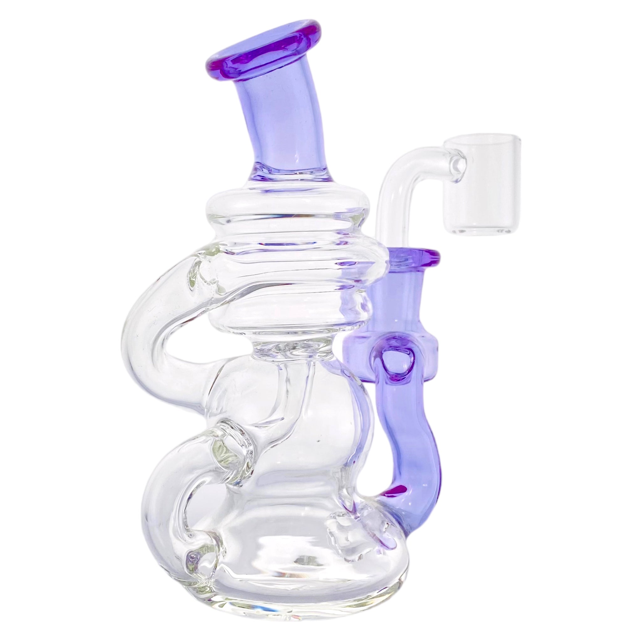 Mini Recyler Dab Rig With Purple Tubing