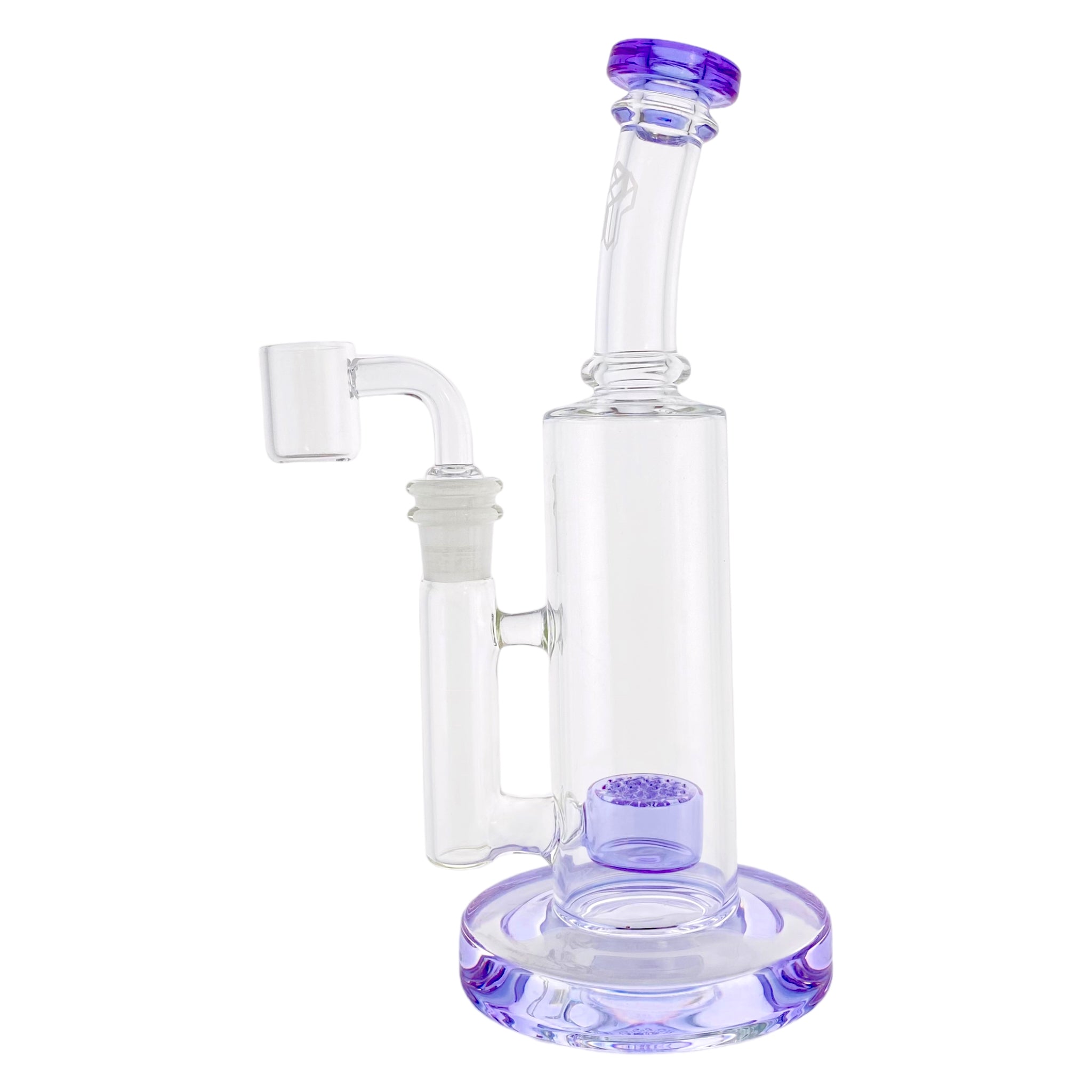 Deluxe Glass - Purple Dab Rig With Seed of Life Perc