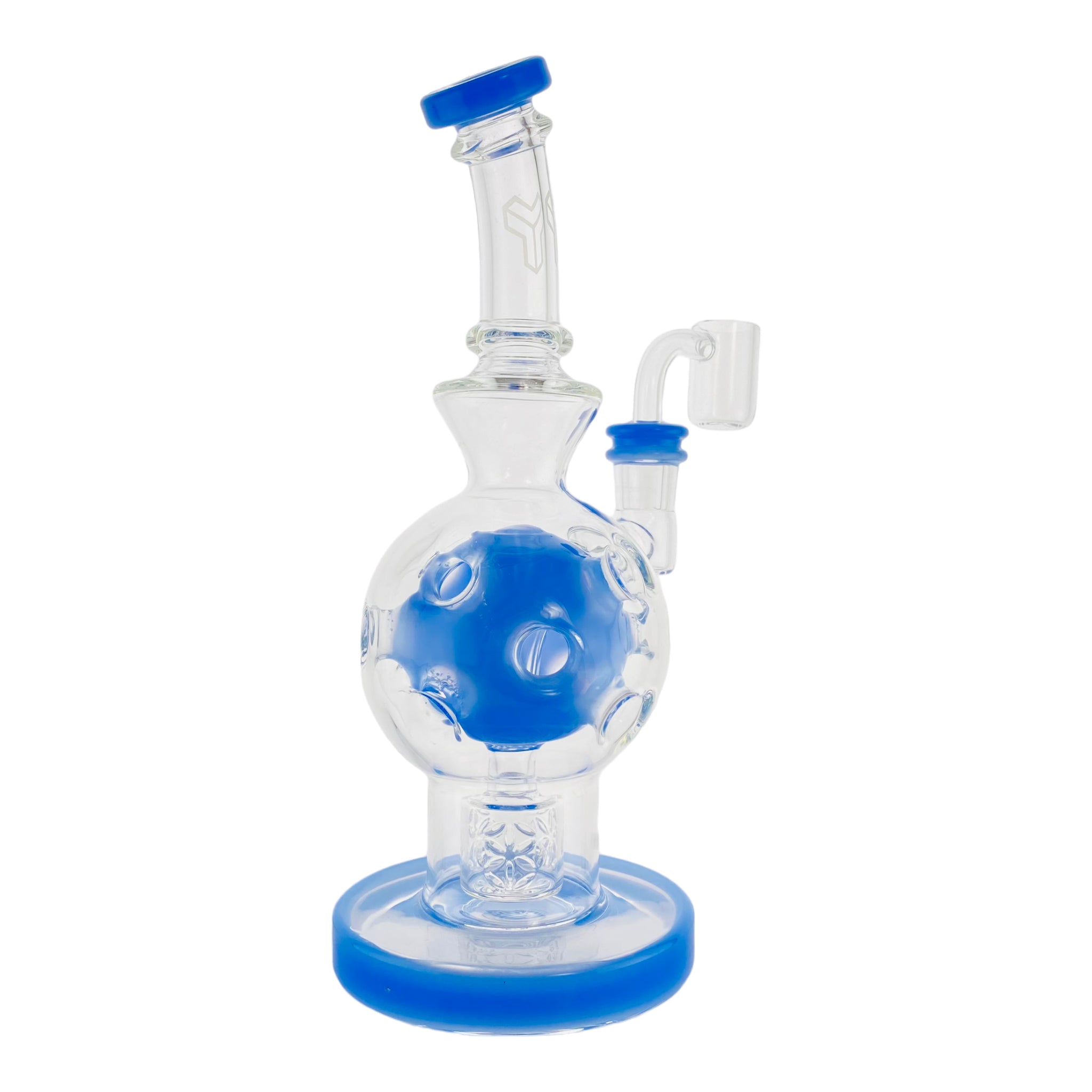 Deluxe Glass - Baby Blue Fab Egg Dab Rig With Seed Of Life Perc