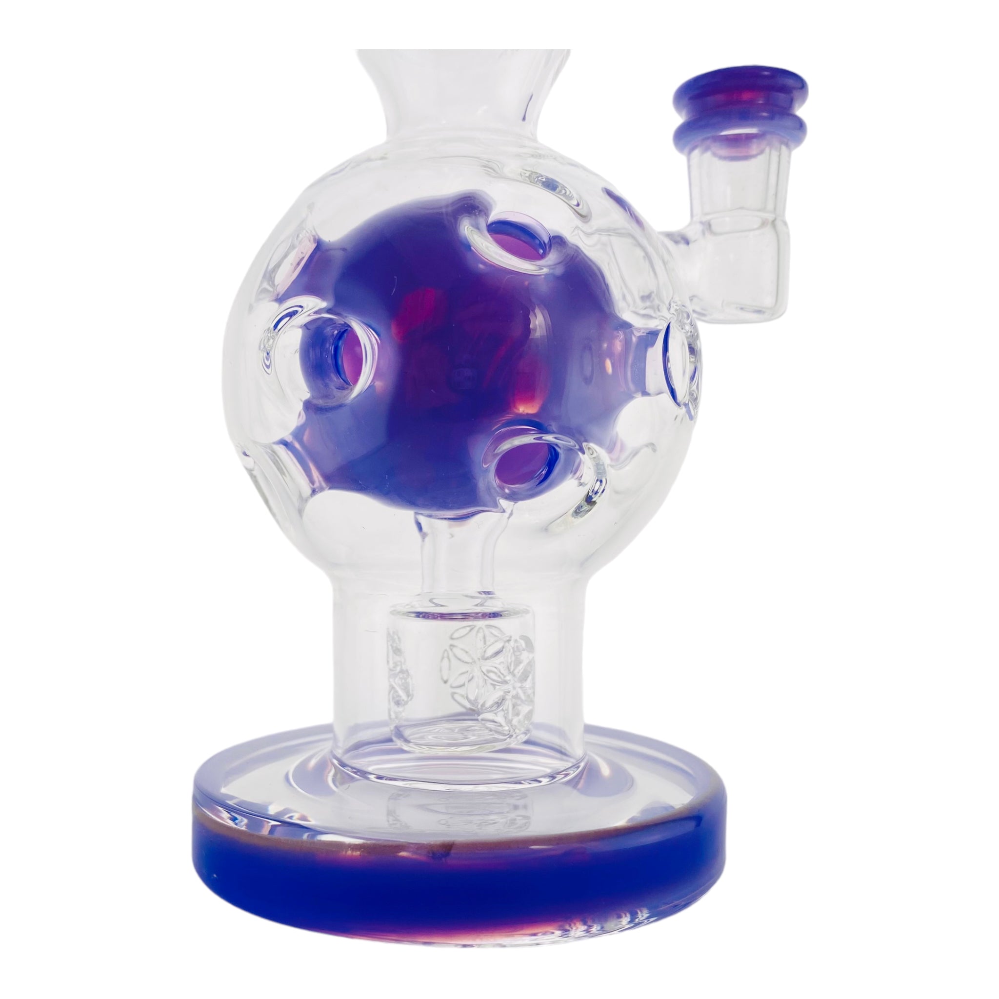 Deluxe Glass - Purple Fab Egg Dab Rig With Seed Of Life Perc