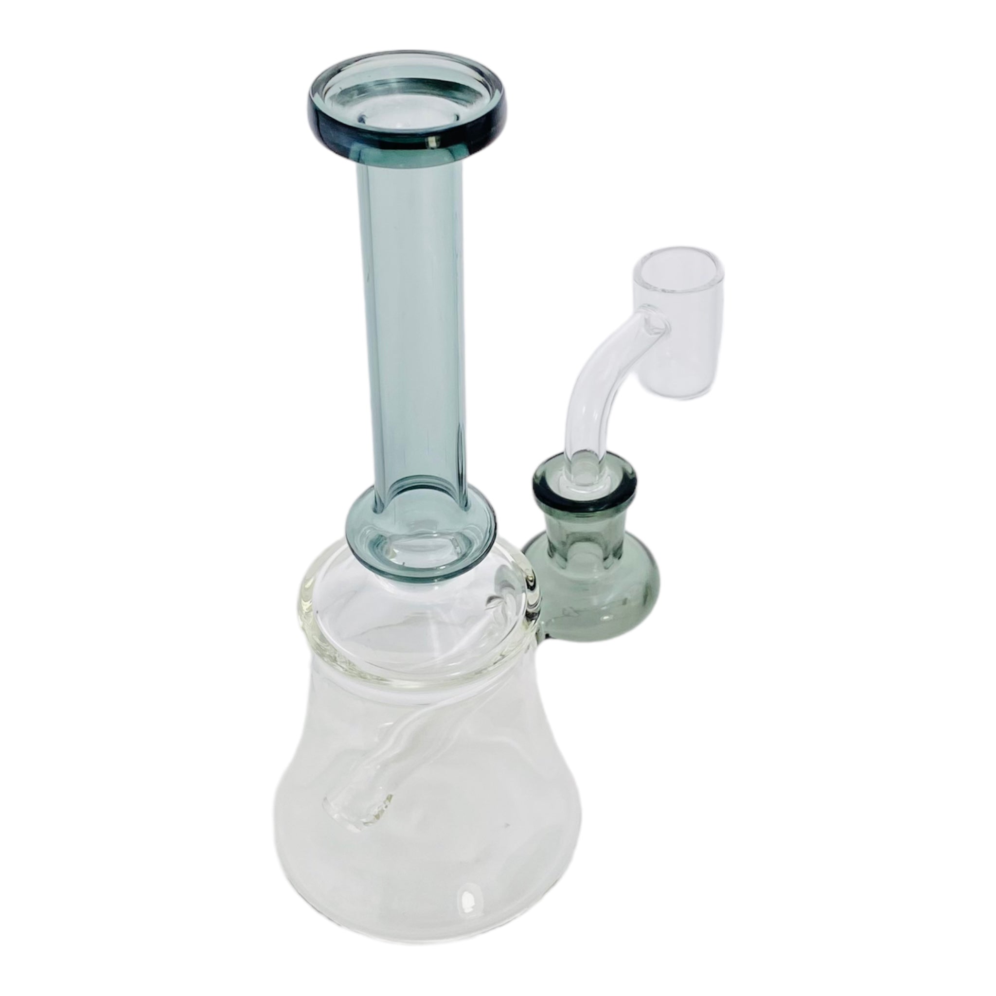 Shadow Black Glass Dab Rig Mini Tube Banger Hanger