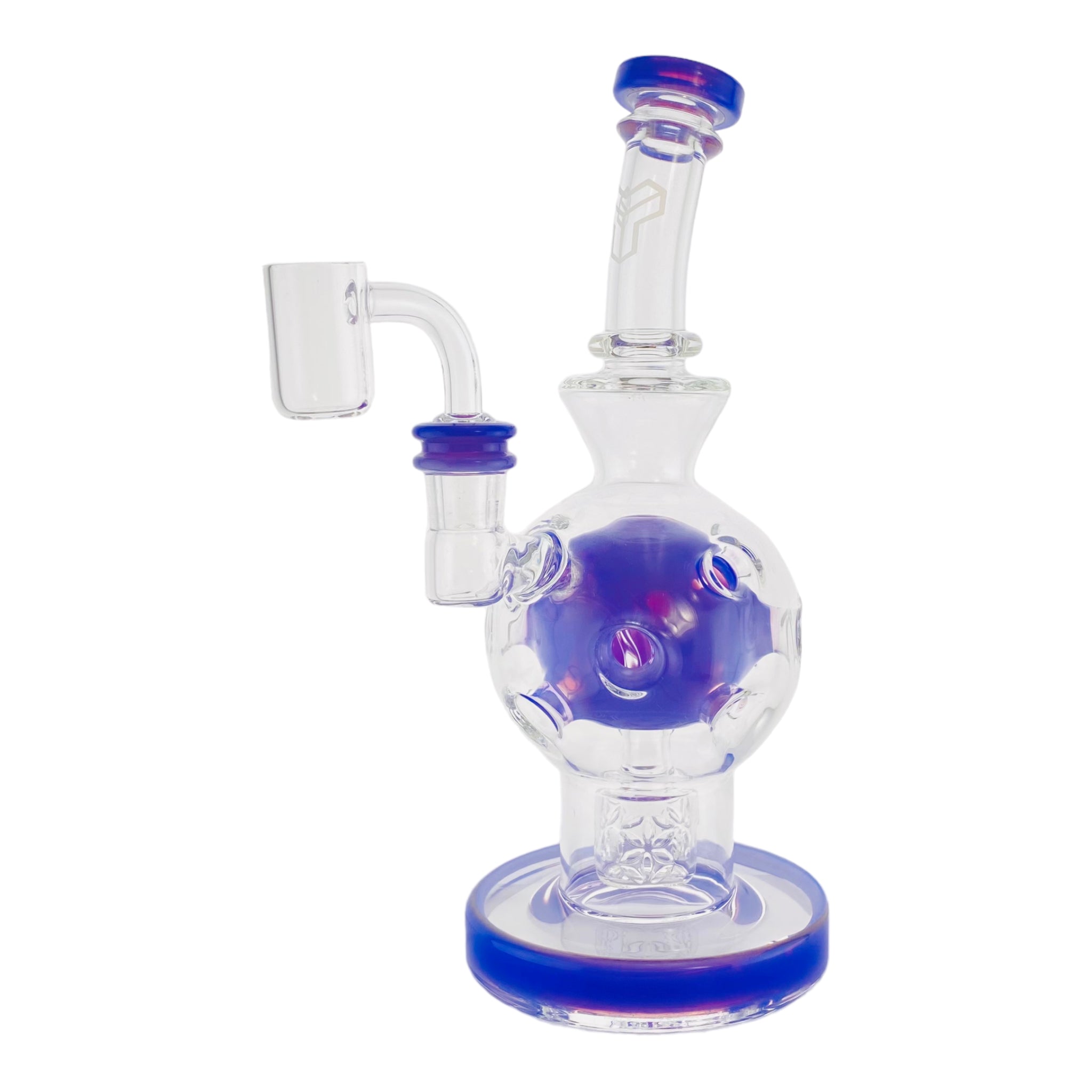 Deluxe Glass - Purple Fab Egg Dab Rig With Seed Of Life Perc