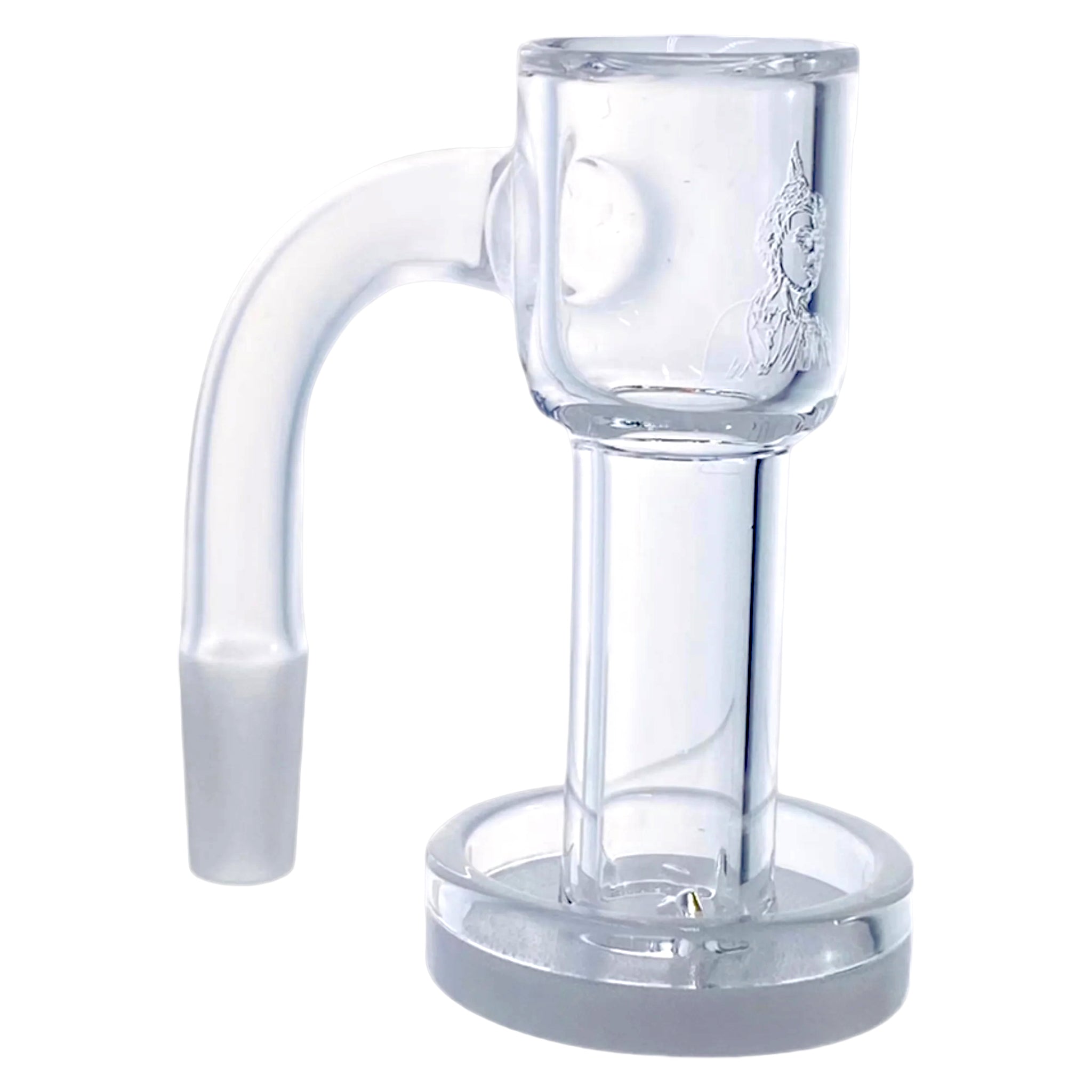Temple Quartz - 10mm Male 90 Degree Neck Opaque Quartz Bottom Terp Slurper