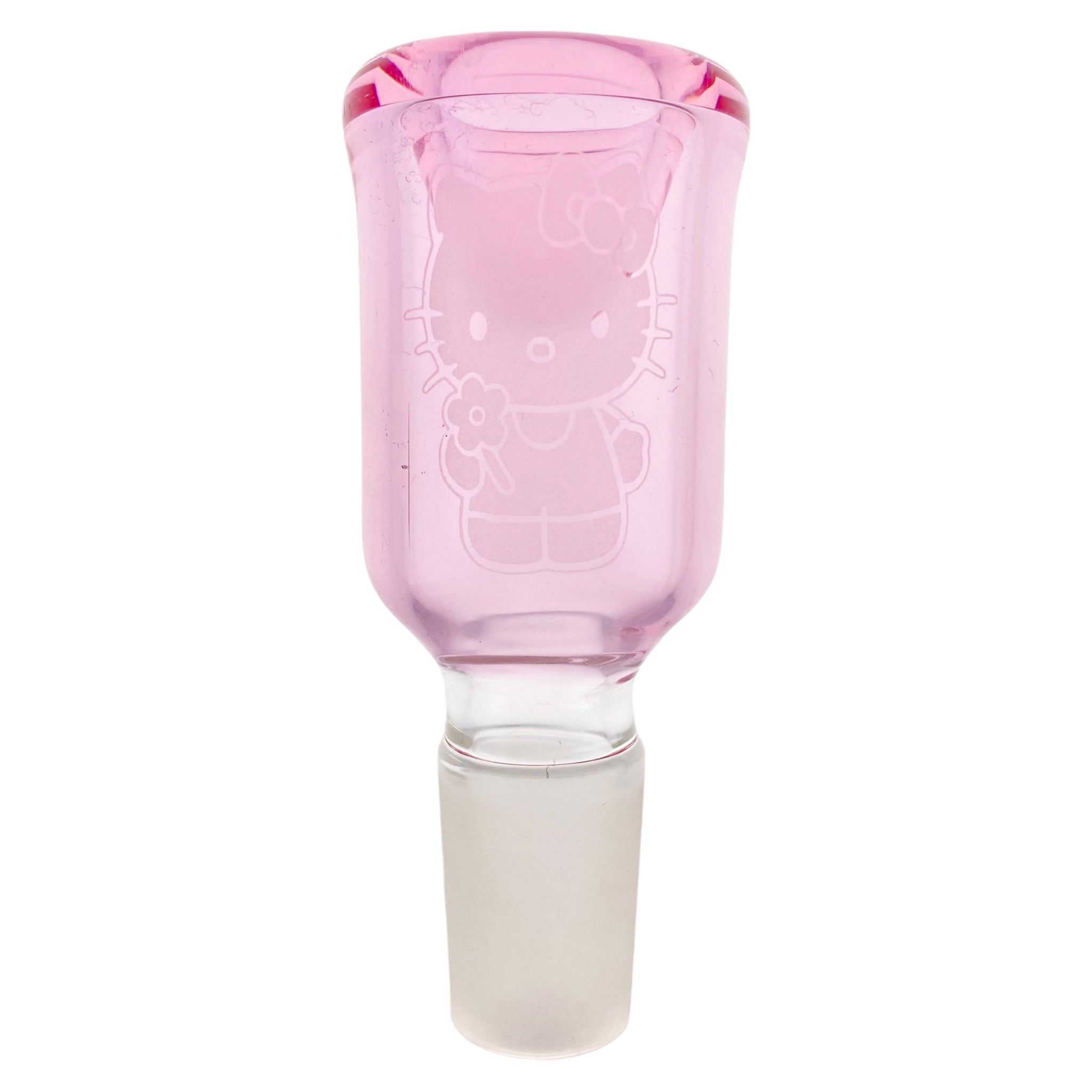 18mm Flower Bowl - Pink Hello Hitty Bong Bowl