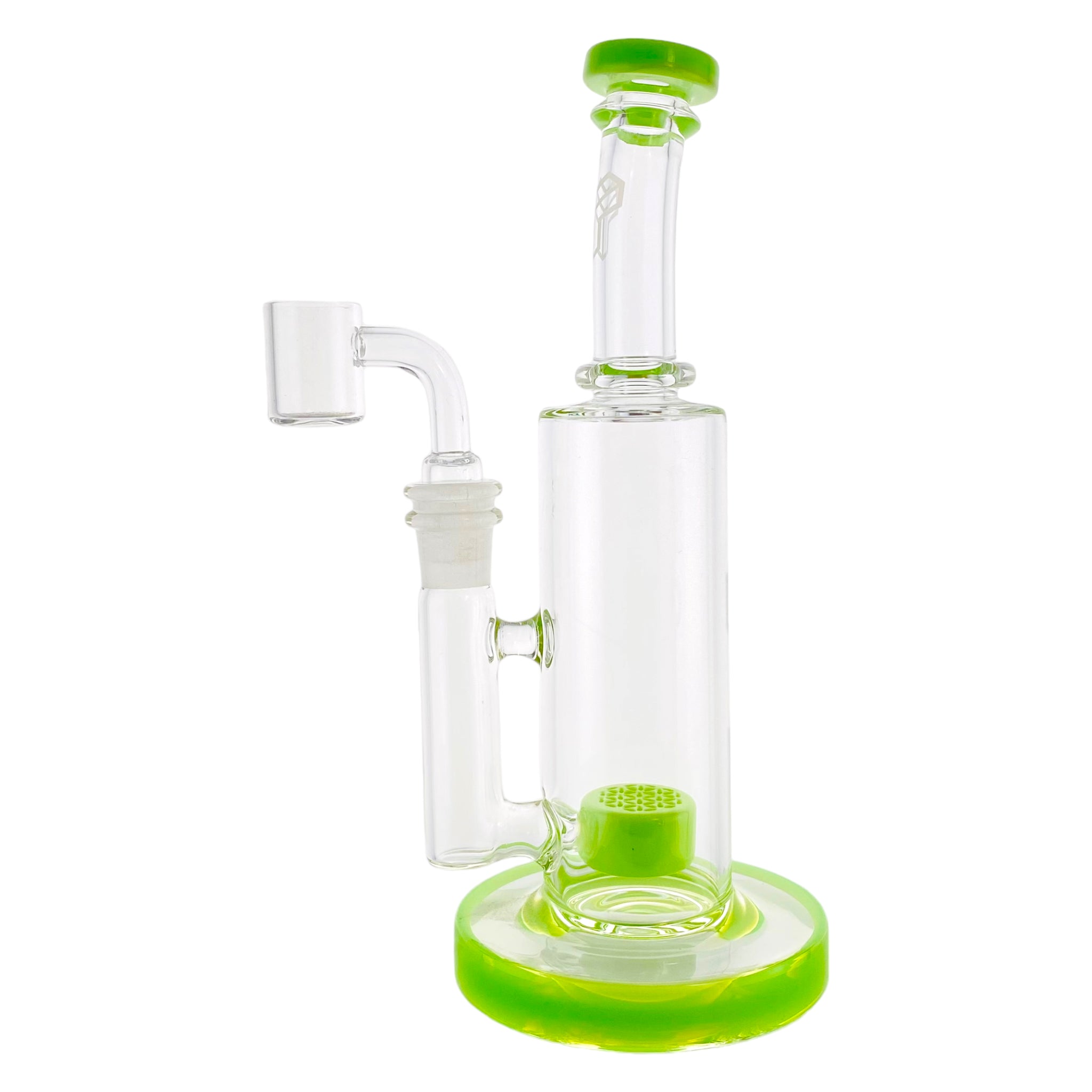 Deluxe Glass - Slyme Green Dab Rig With Seed of Life Perc