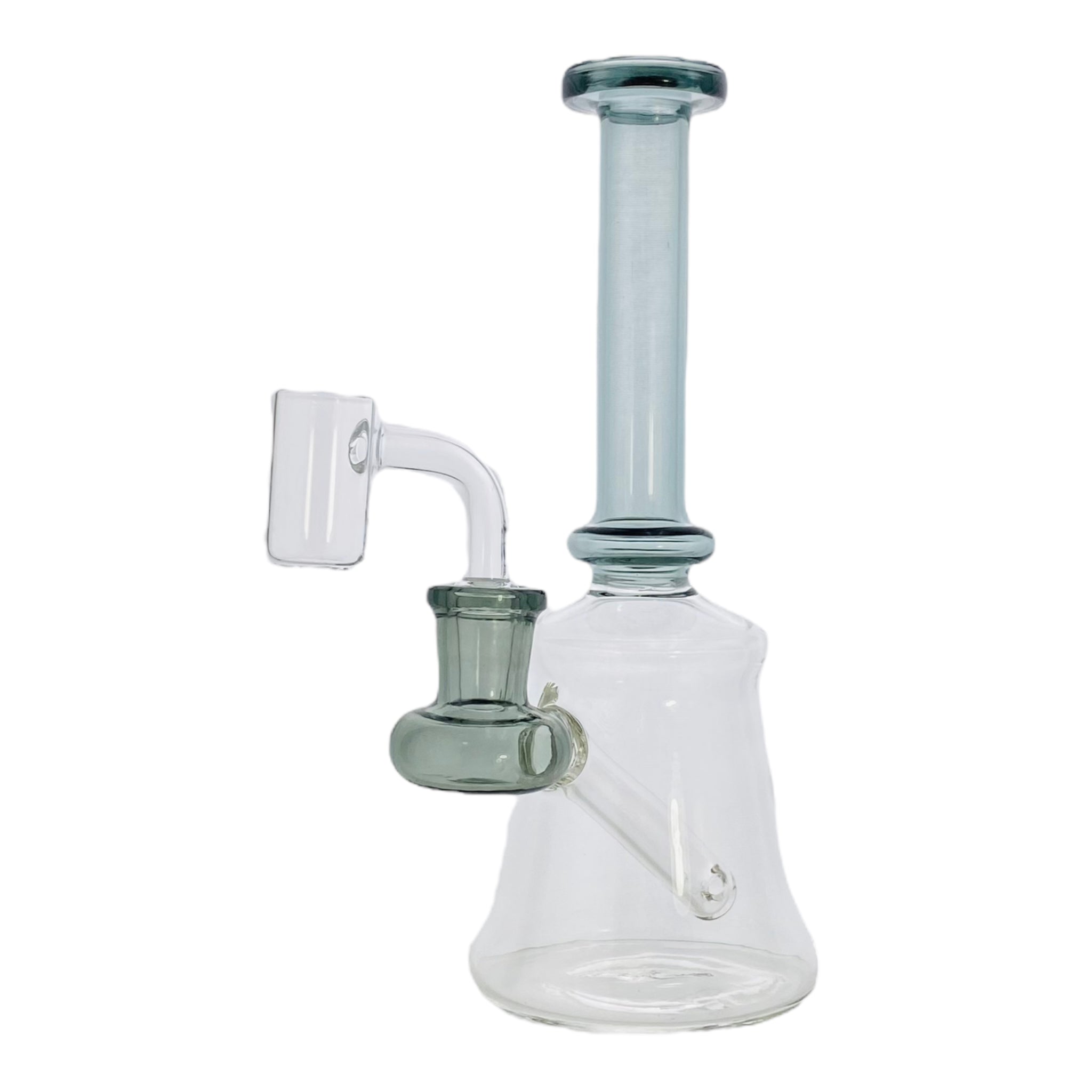 Shadow Black Glass Dab Rig Mini Tube Banger Hanger