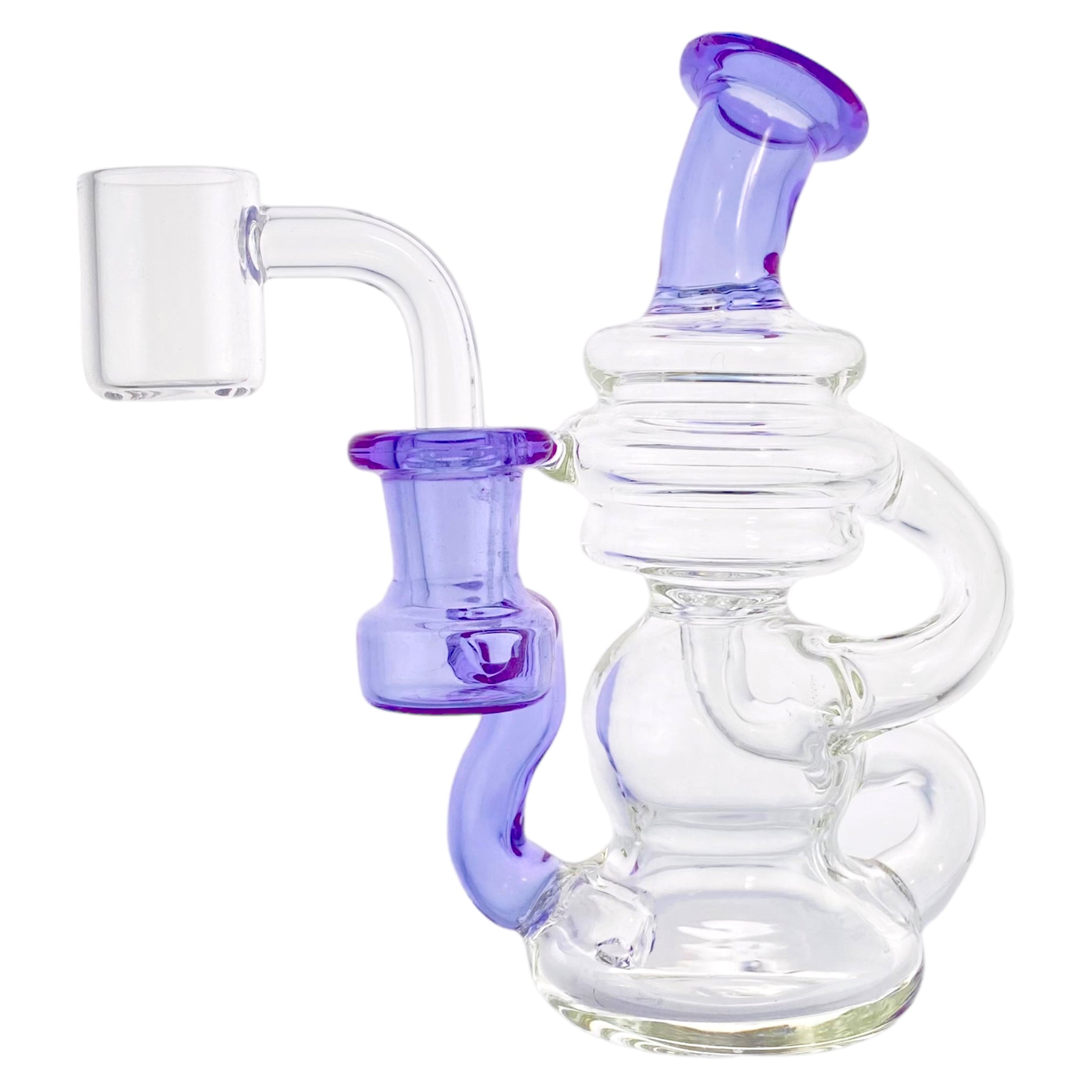 Mini Recyler Dab Rig With Purple Tubing