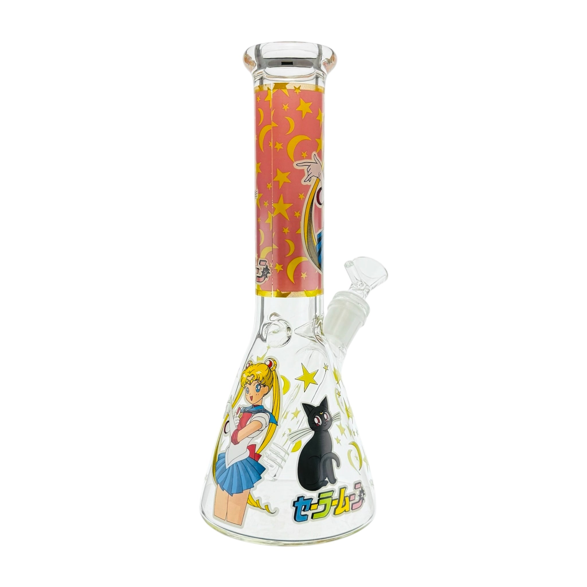 Blonde Anime Girl With Black Cat 10 Inch Water Pipe