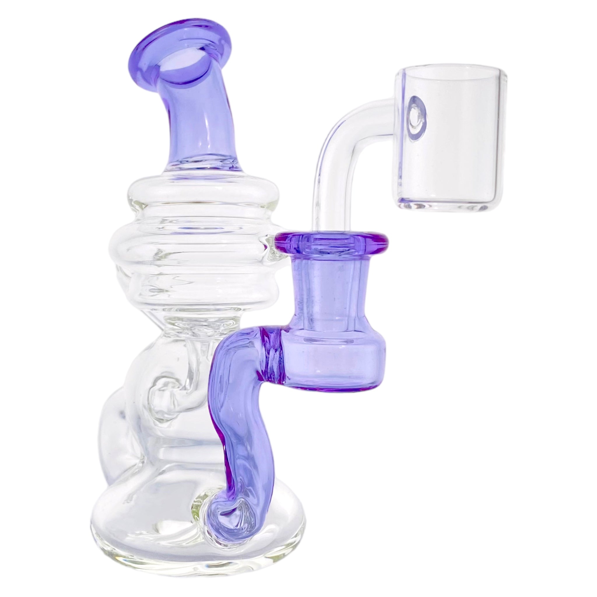 Mini Recyler Dab Rig With Purple Tubing