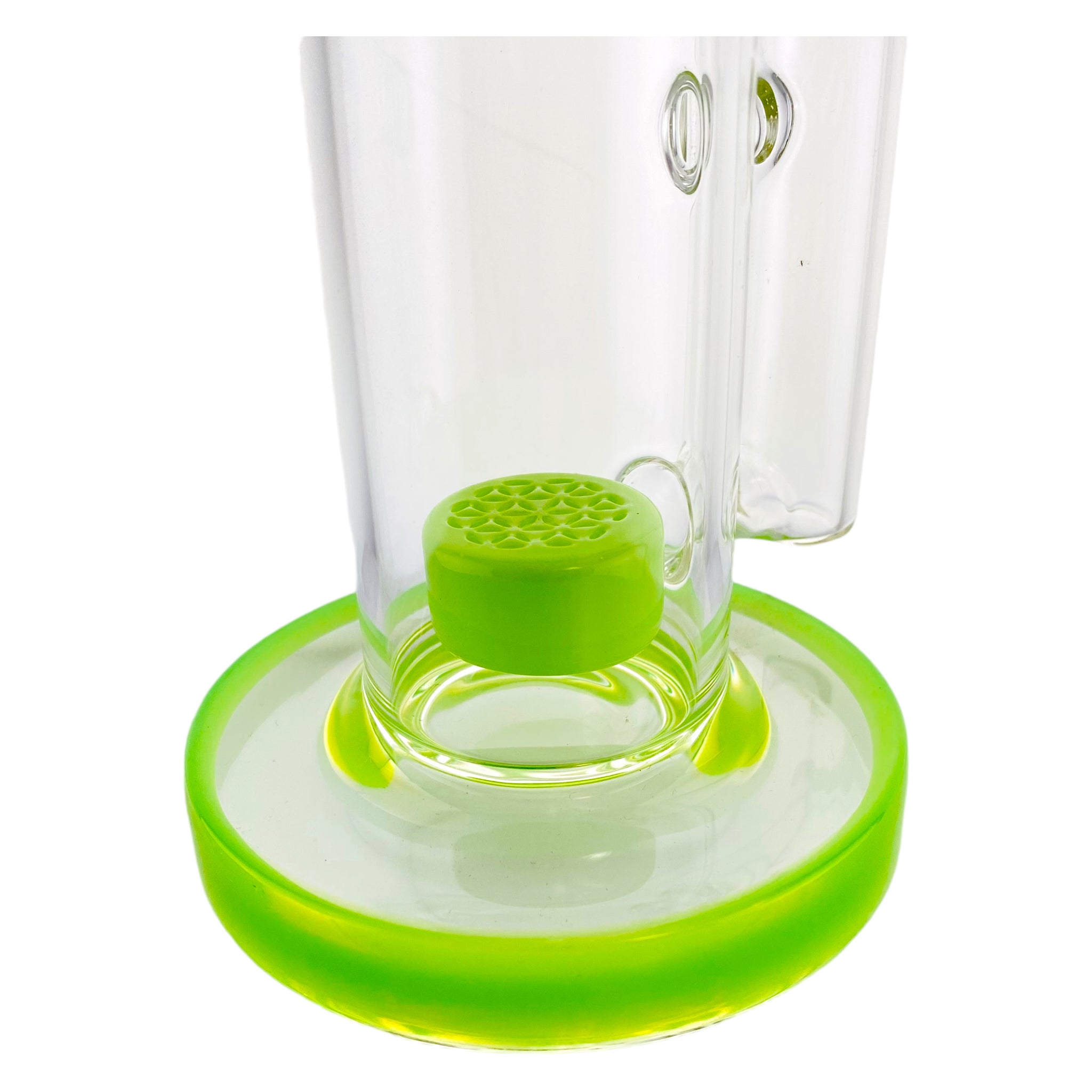 Deluxe Glass - Slyme Green Dab Rig With Seed of Life Perc