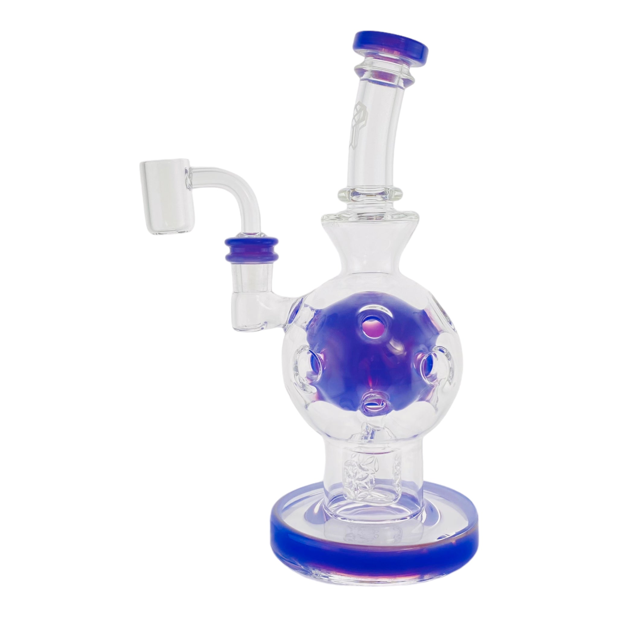 Deluxe Glass - Purple Fab Egg Dab Rig With Seed Of Life Perc