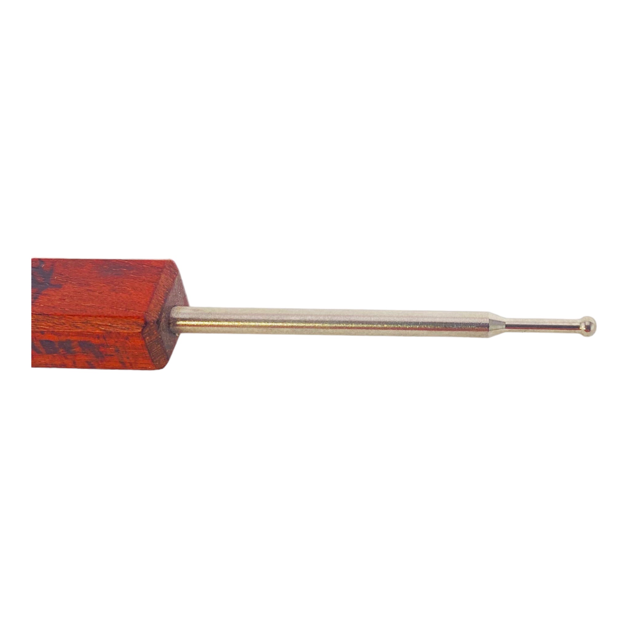 Mystic Timber - Small Ball Point Titanium Dab Tool With Mahogany Wood
