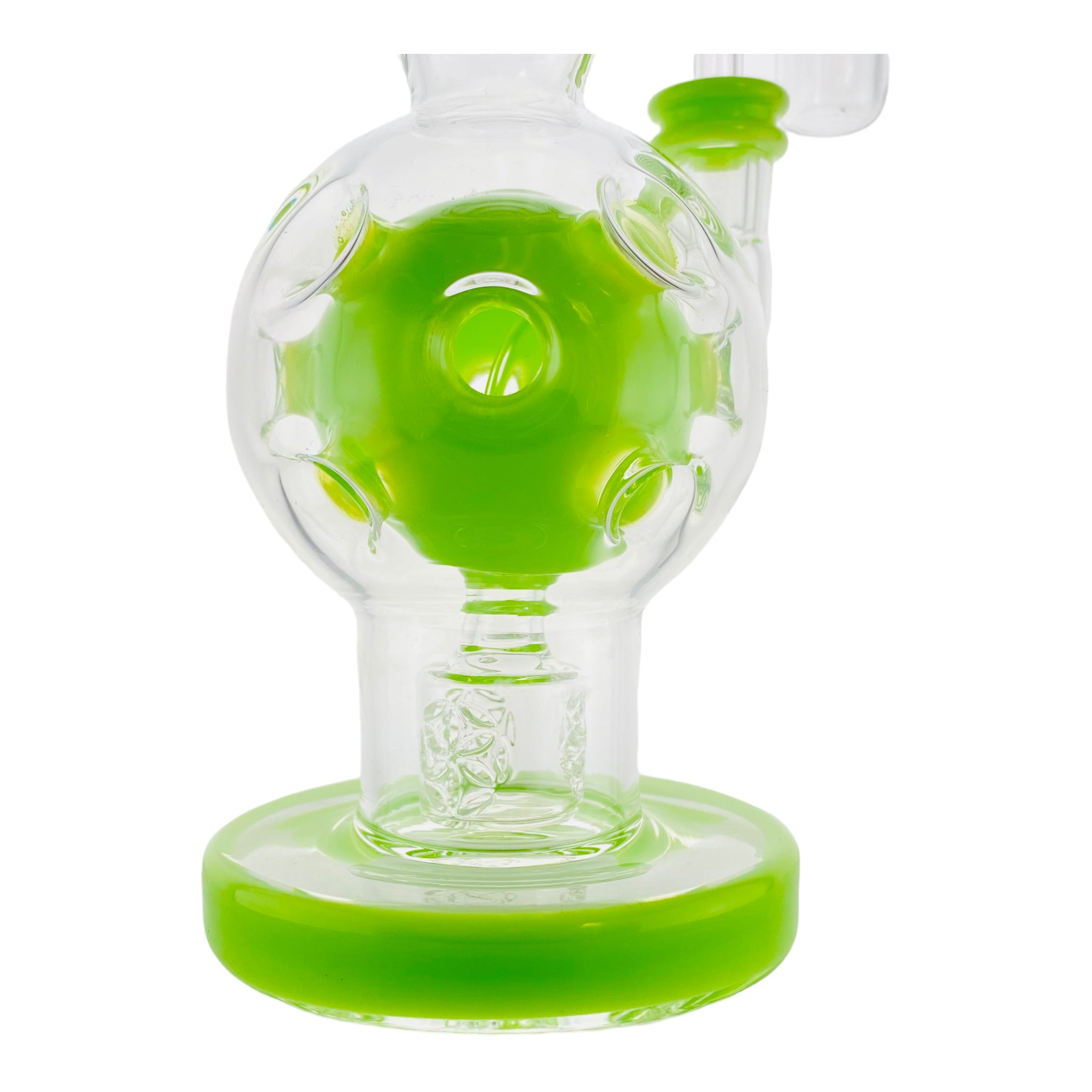 Deluxe Glass - Slyme Green Fab Egg Dab Rig With Seed of Life Perc 