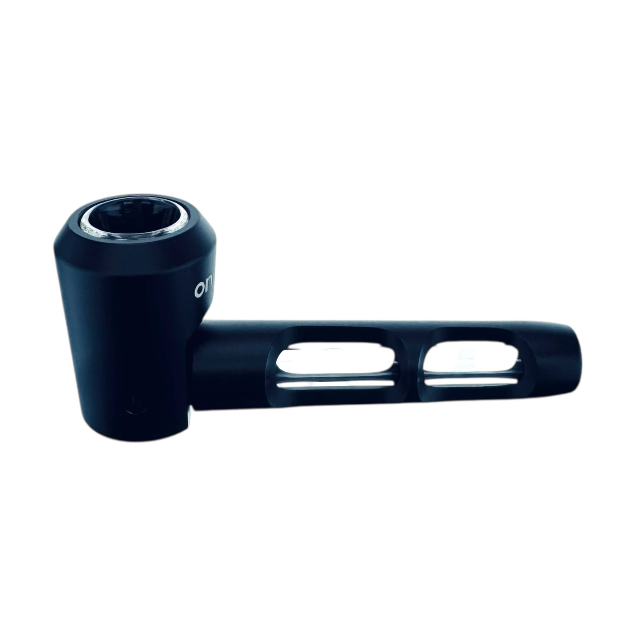 Black pipe with a white background