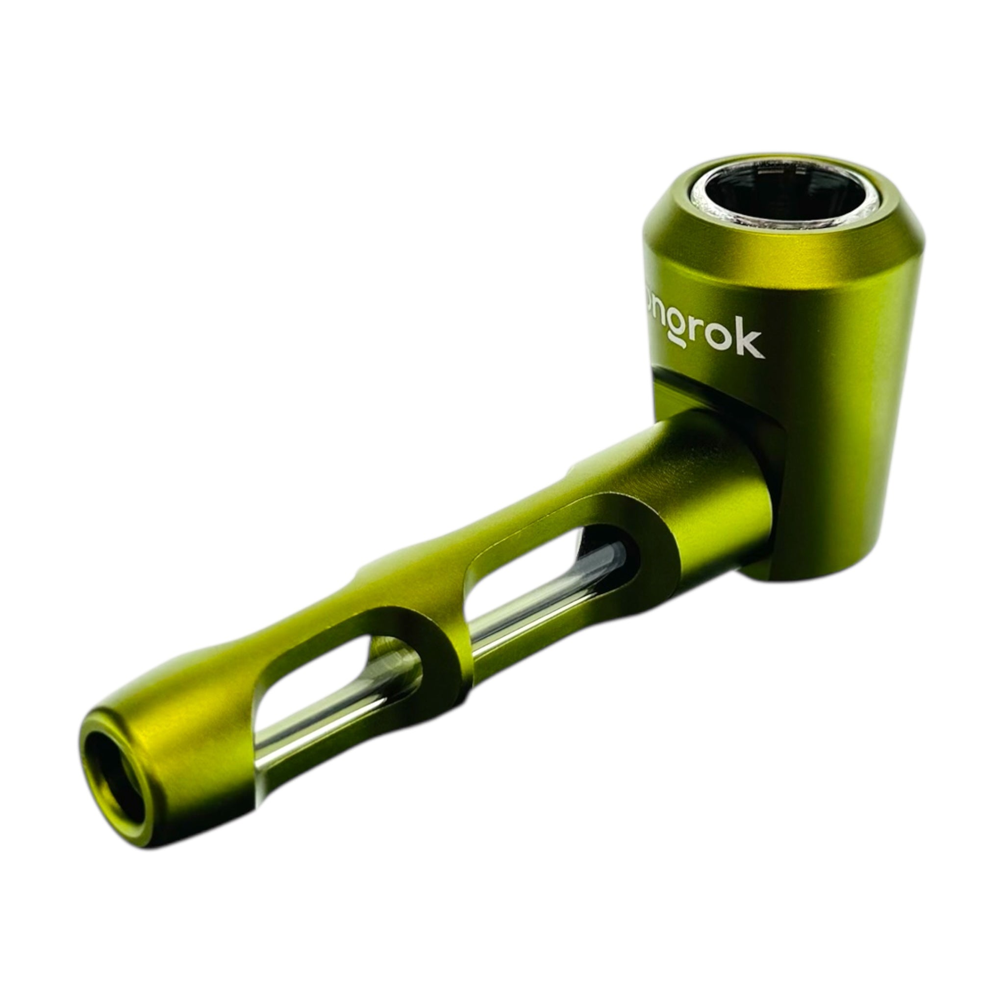 Green metal pipe with 'onorok' branding on a white background