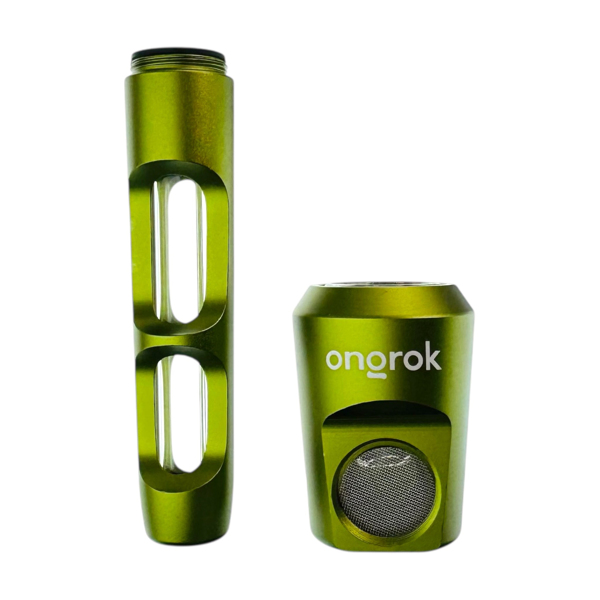 Green metal product with 'ongrok' branding on a white background