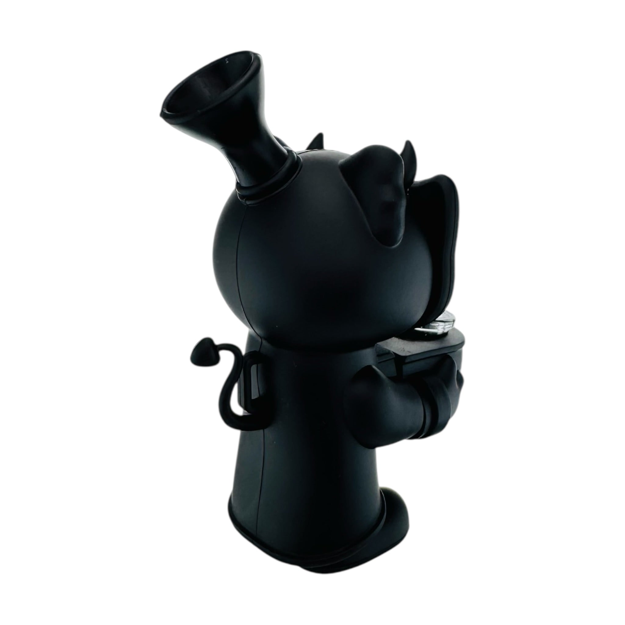 Devil Kitty Silicone Rubber water pipe Black on a white background