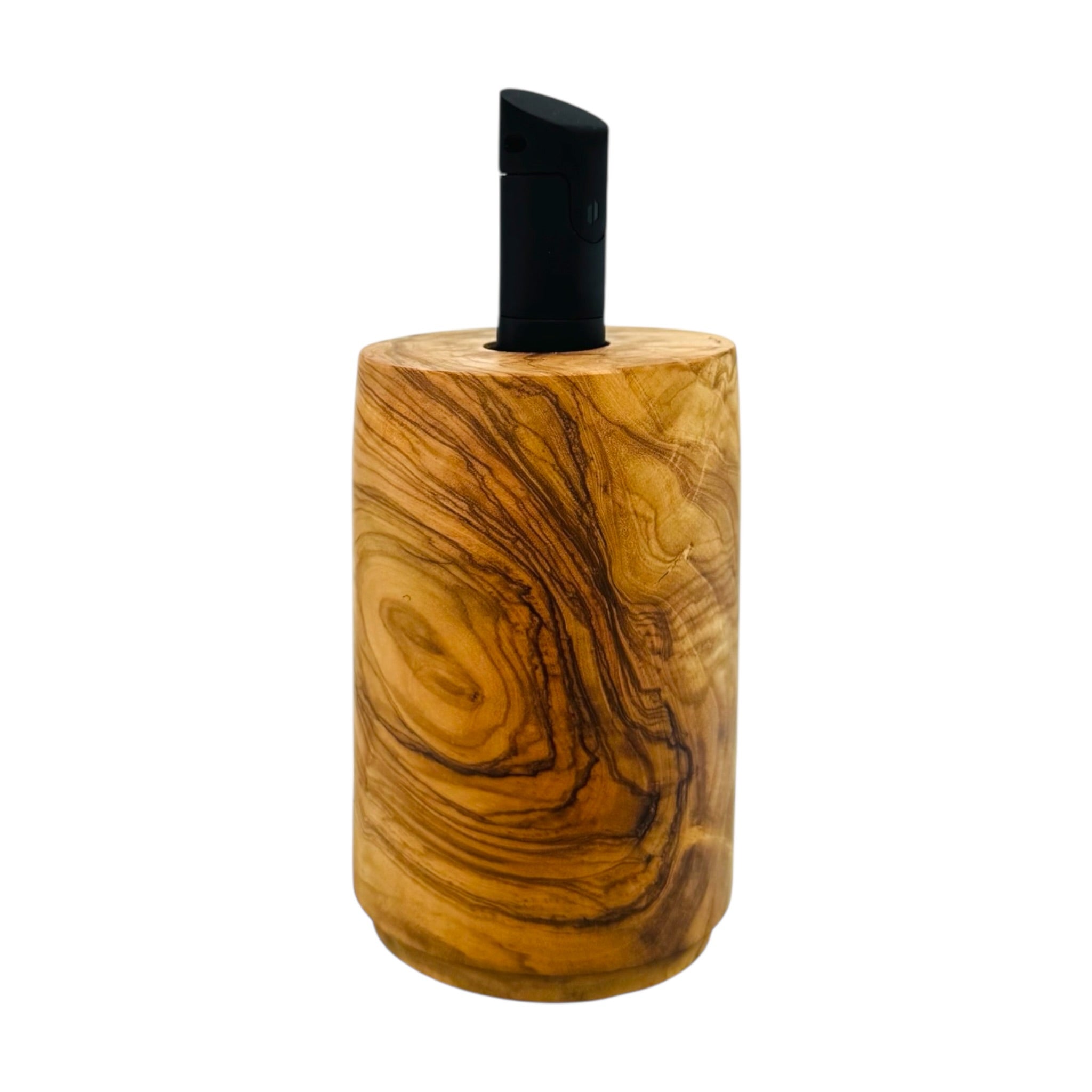 Olive Wood Puffco Pivot Cup Holder on white back ground