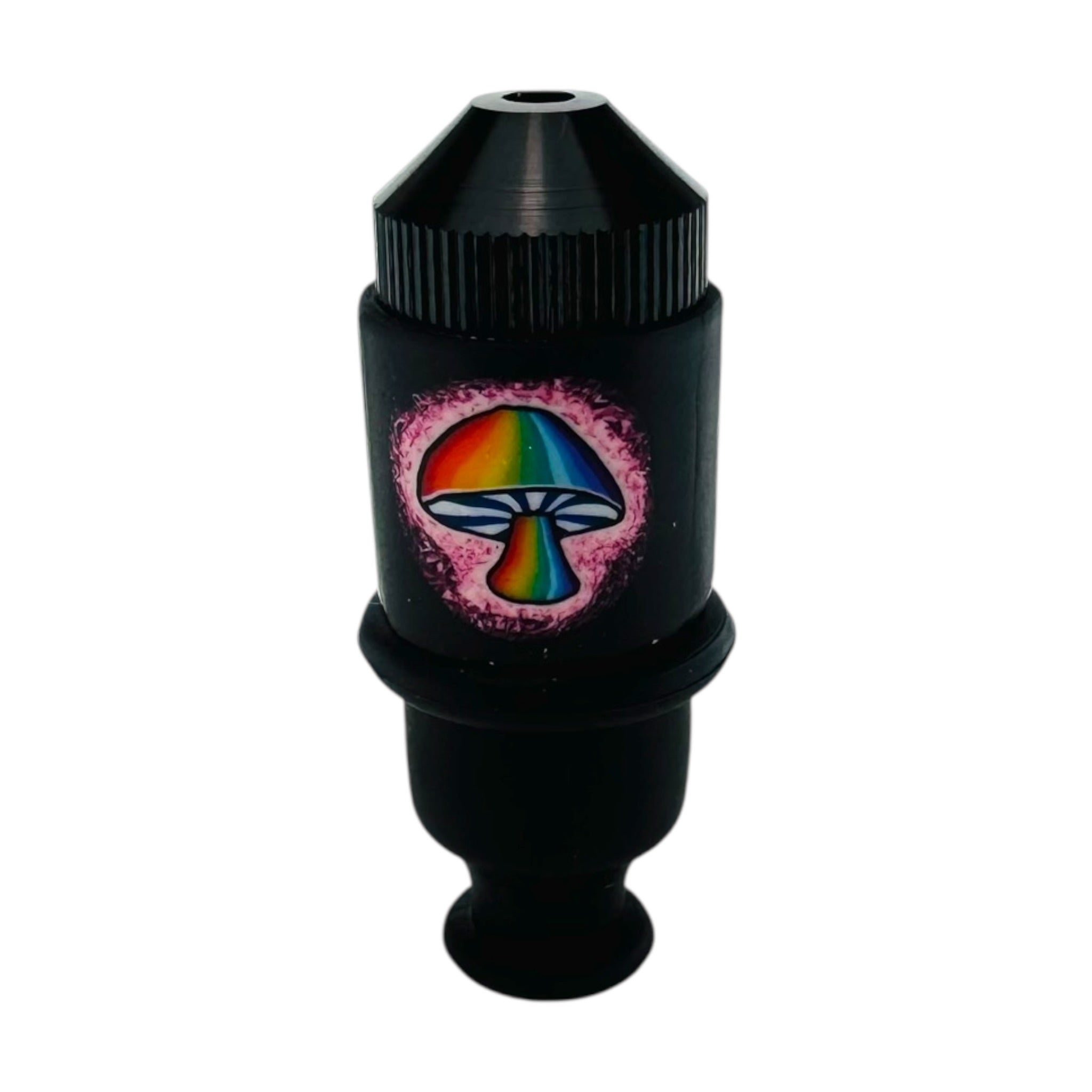 Sneak-A-Toke metal cannabis smoking device With Rainbow Mushroom Femo Clay