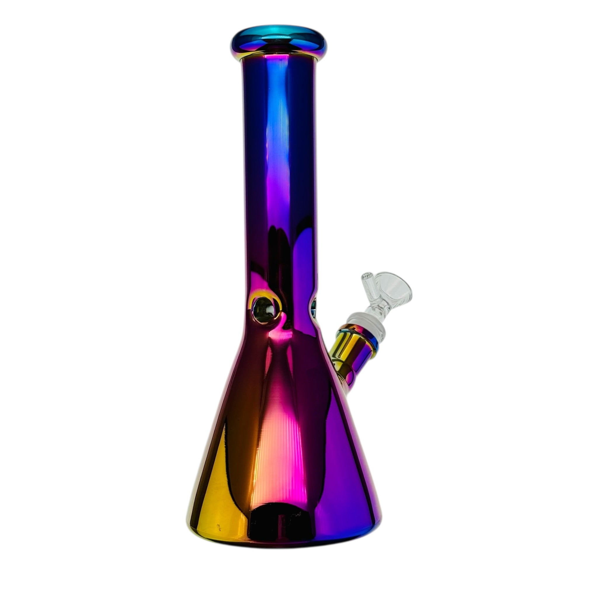 10 Inch Purple Rainbow Metallic Beaker Bong