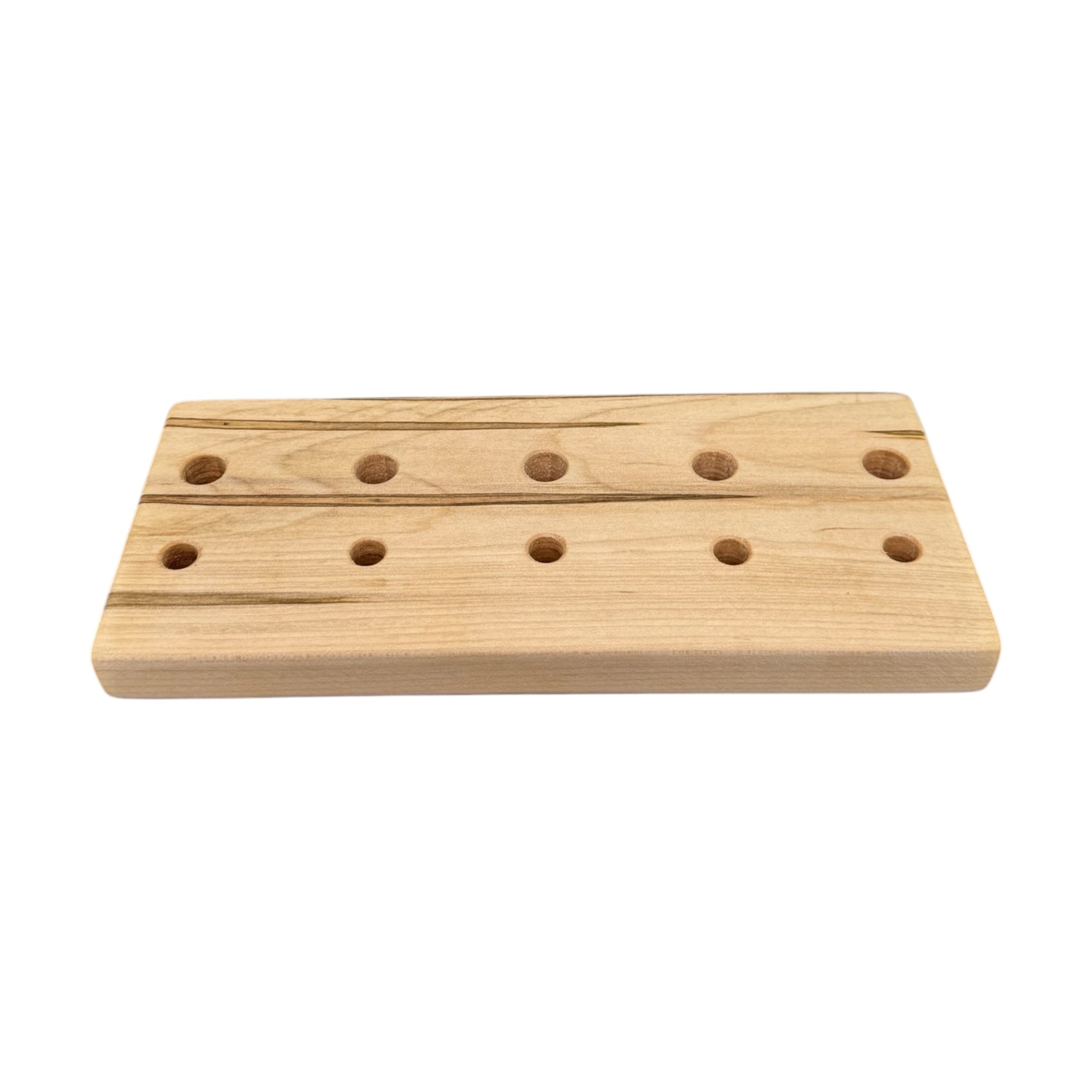 Wood Display Stand Holder For Five 10mm And Five 14mm Bowls And Quartz Bangers